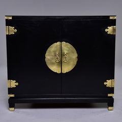 Midcentury Black Asain Style Side Cabinet