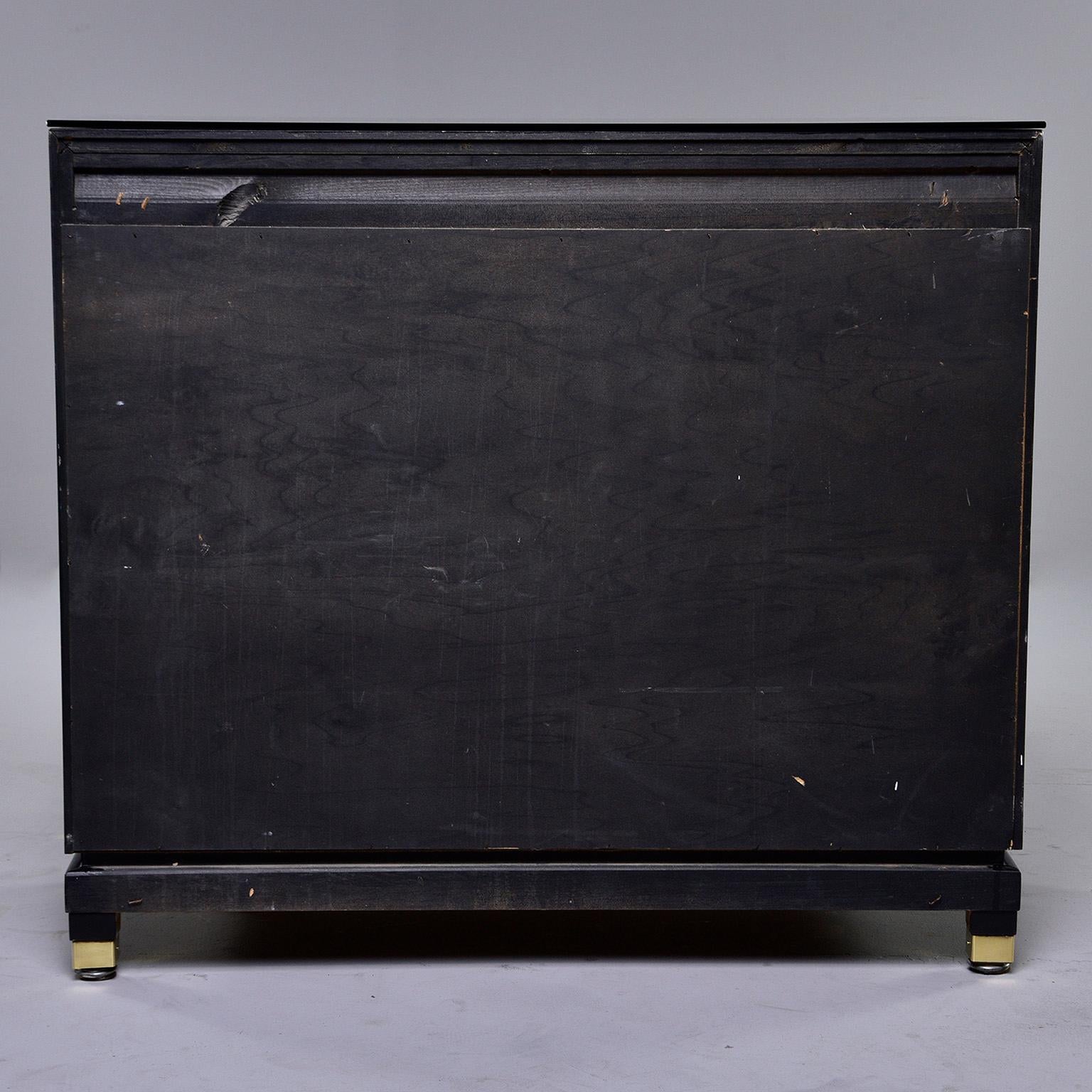 American Midcentury Black Asain Style Side Cabinet