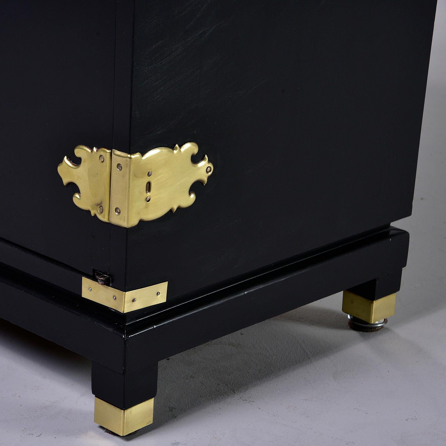 20th Century Midcentury Black Asain Style Side Cabinet