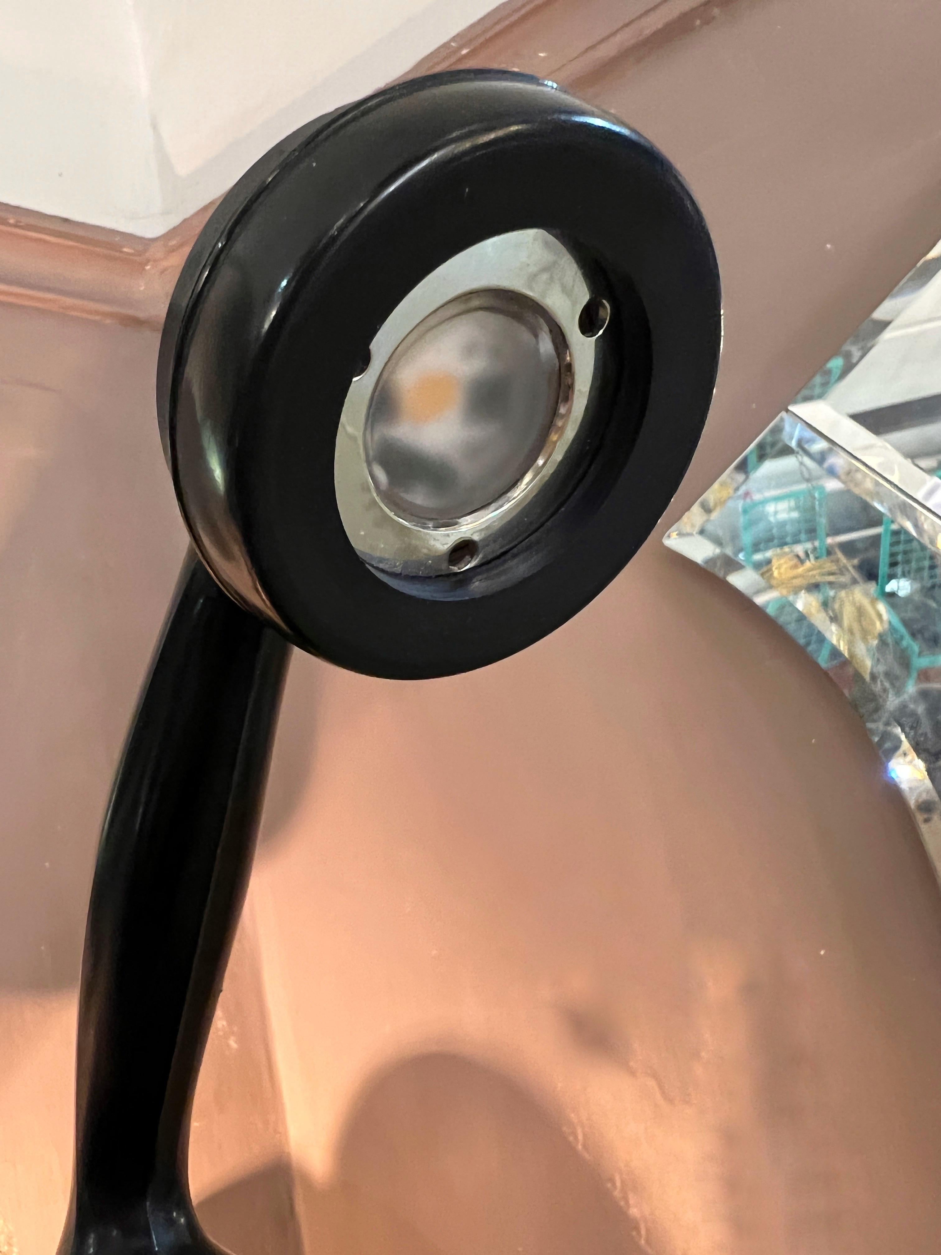 Mid-Century Black Bakelite Telephone Table Lamp, 1950 8
