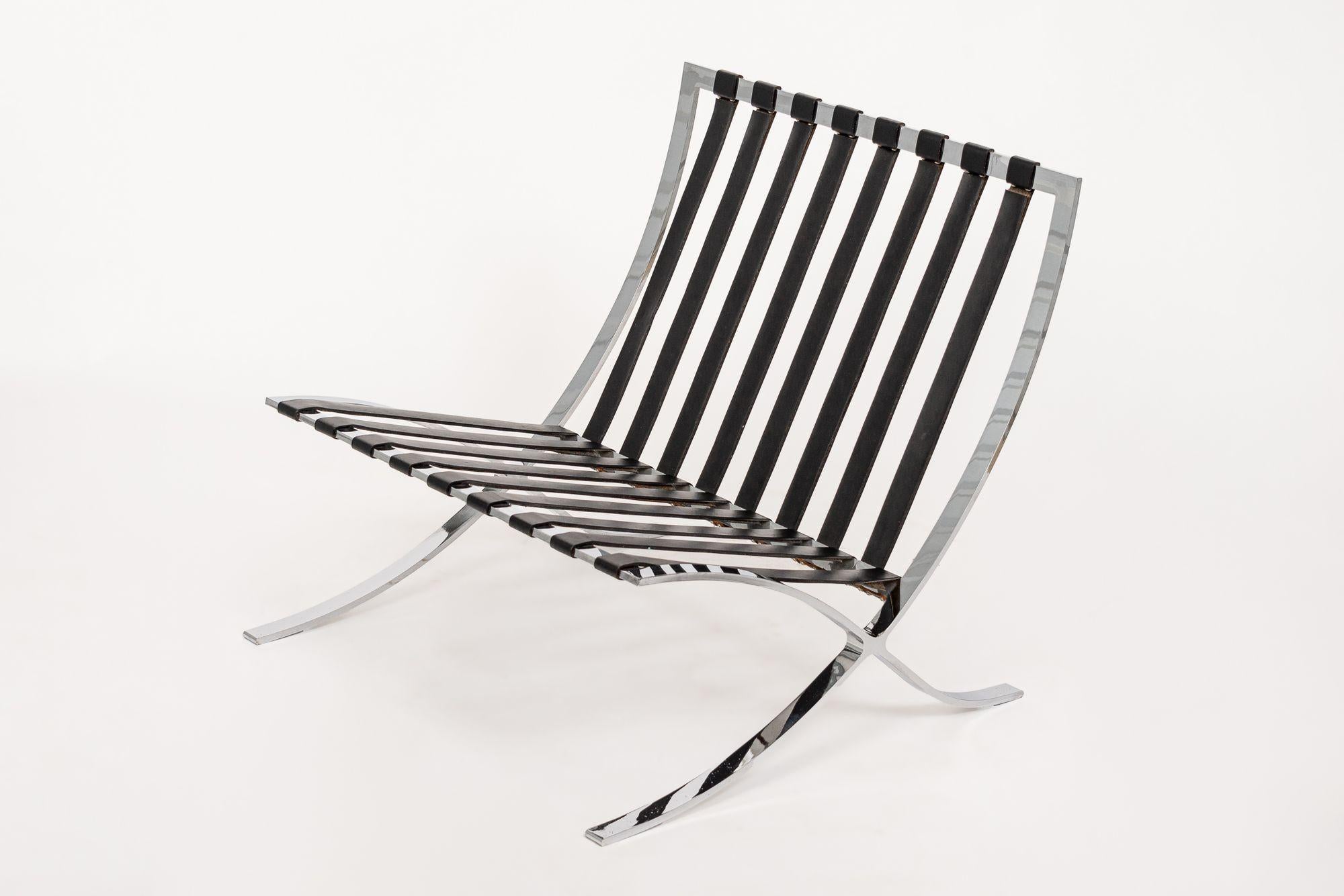 Mid Century Black Barcelona Chairs by Mies van der Rohe for Knoll 2