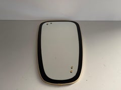 Mid-century Black Brass Frame Wall Mirror, 1960s, Germany