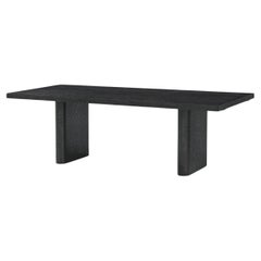 Mesa de comedor extensible Mid Century Black Burl