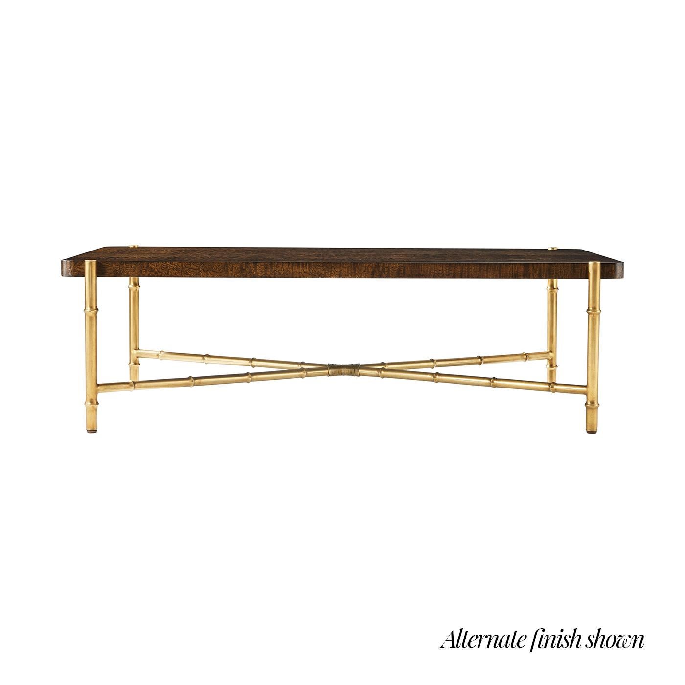 Table basse du milieu du siècle à plateau en loupe noire Neuf - En vente à Westwood, NJ