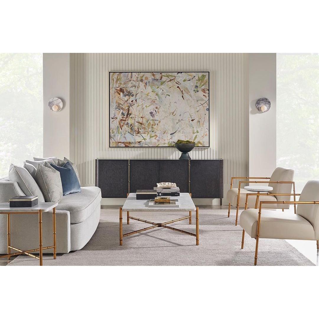 Mid-Century Modern Mid Century Black Burl Wood Sideboard For Sale