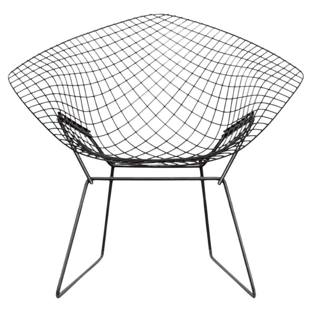 Midcentury Black Diamond Lounge Chair by Harry Bertoia