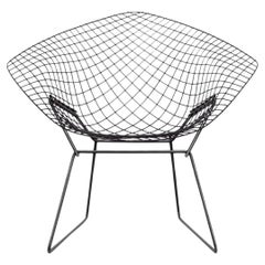 Midcentury Black Diamond Lounge Chair by Harry Bertoia