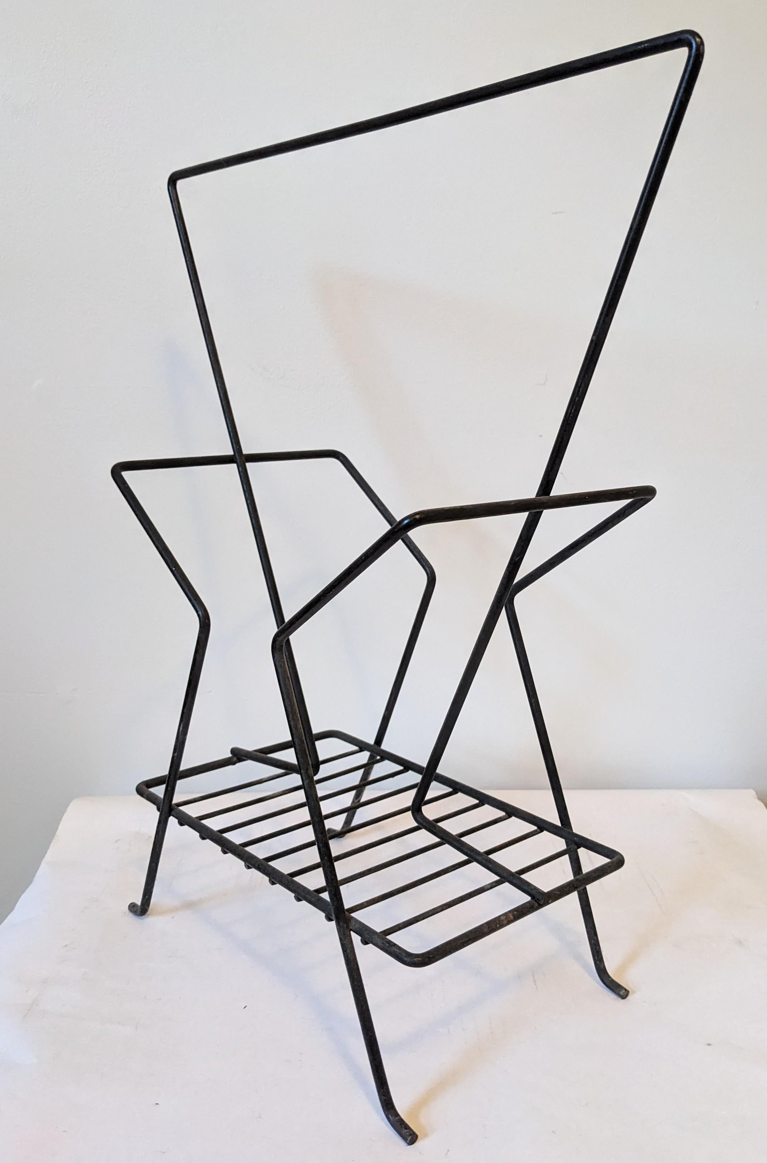 Mid Century Black Enamel Wire Accessory Ensemble For Sale 4