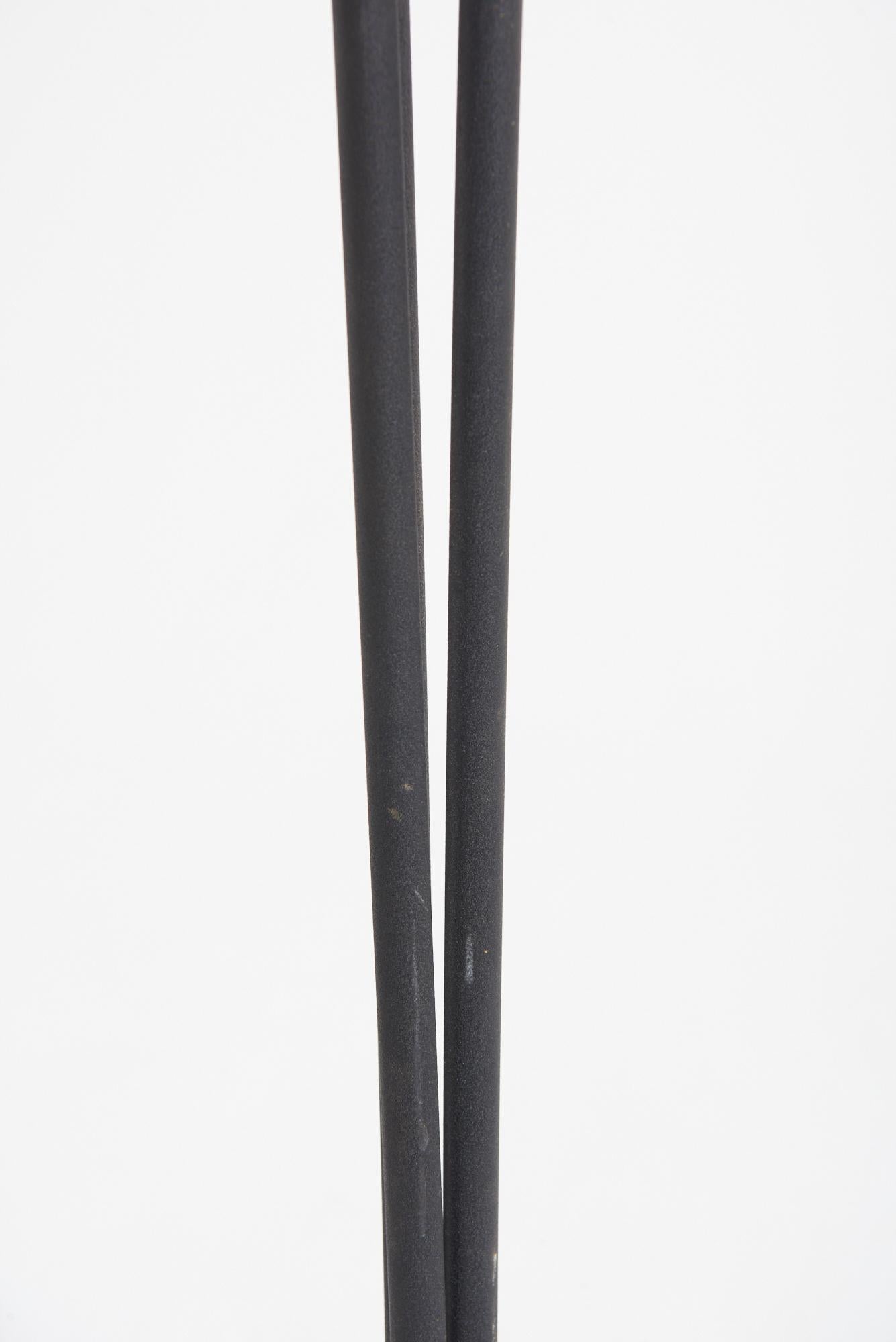 Mid-Century Black Enamelled Iron Floor Lamp 2