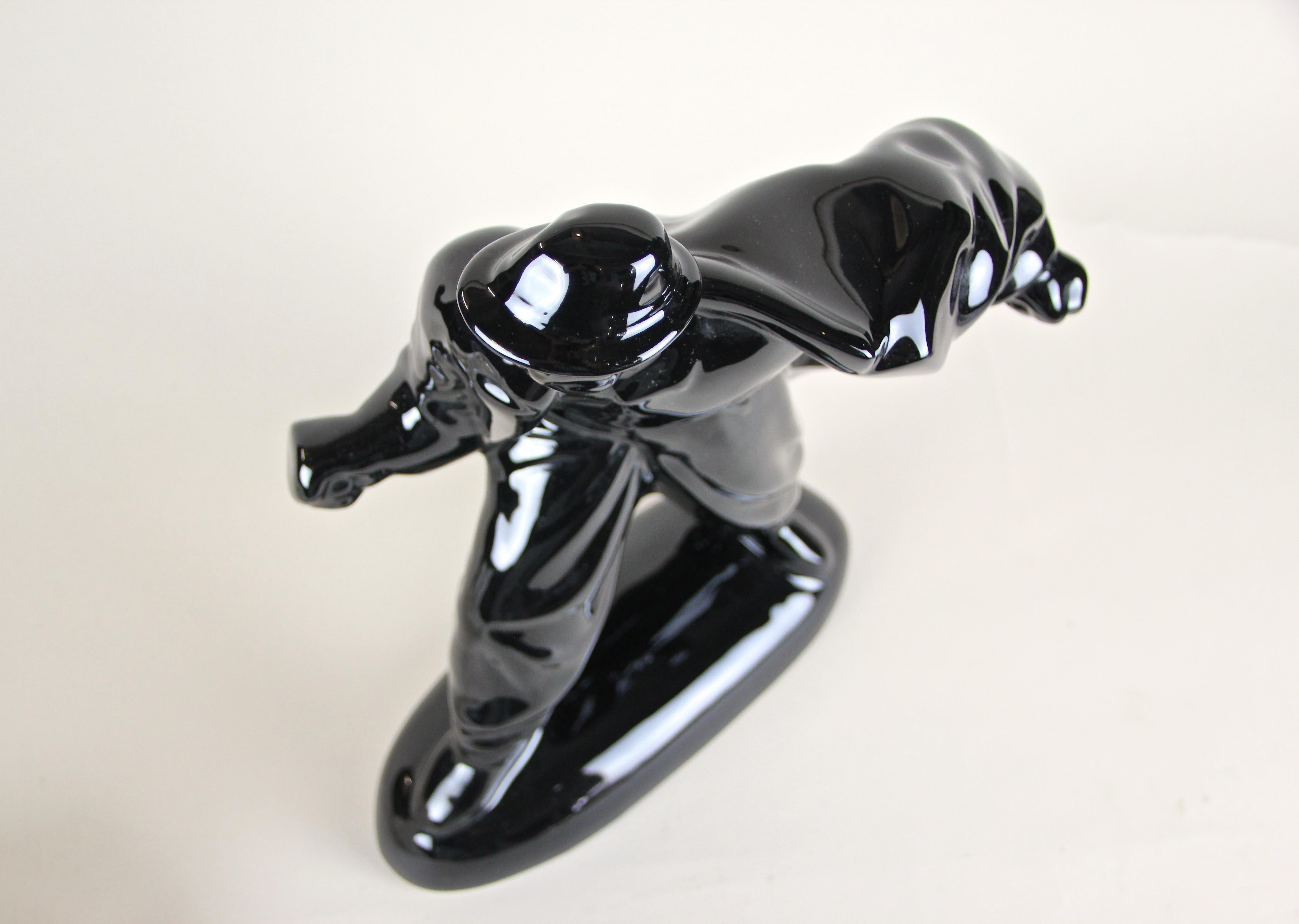 Midcentury Black Figural Sculpture 