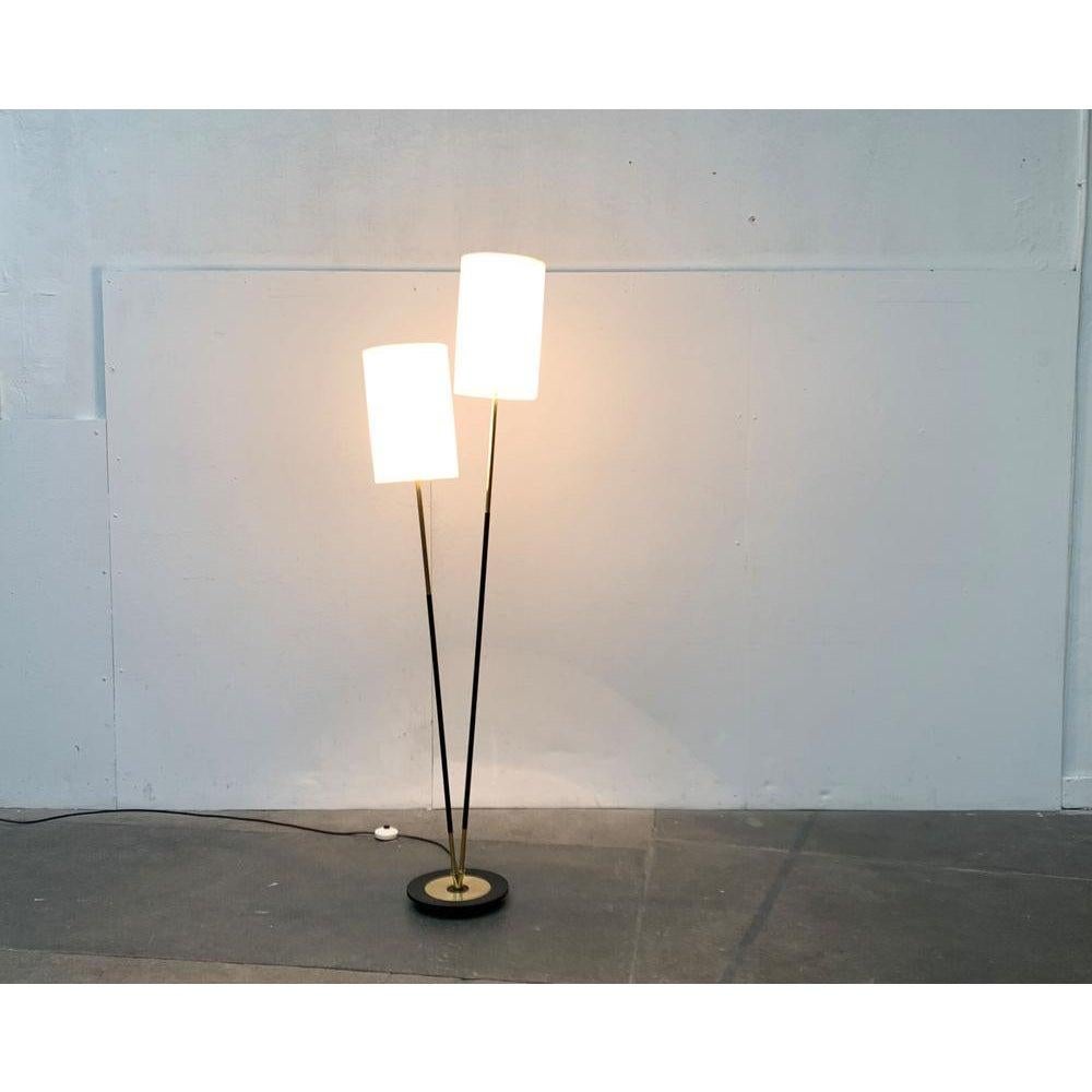 Mid-Century Black Floor Lamp in Metal and Plastic, 1960s For Sale 6