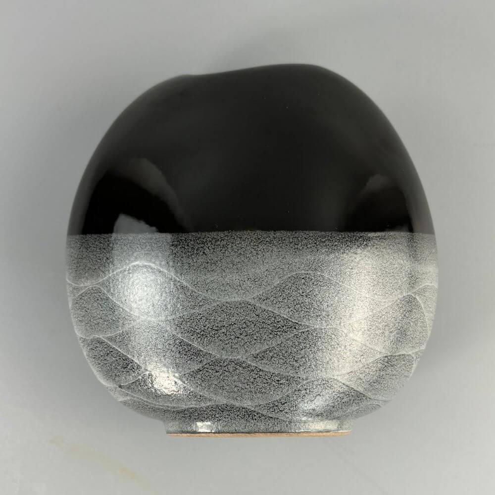 Glazed Mid-century black-gray vase by Idea studio  For Sale