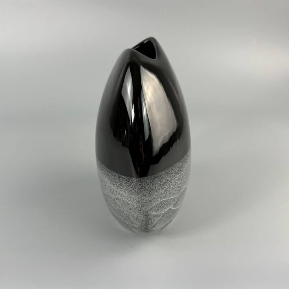 Late 20th Century Mid-century black-gray vase by Idea studio  For Sale
