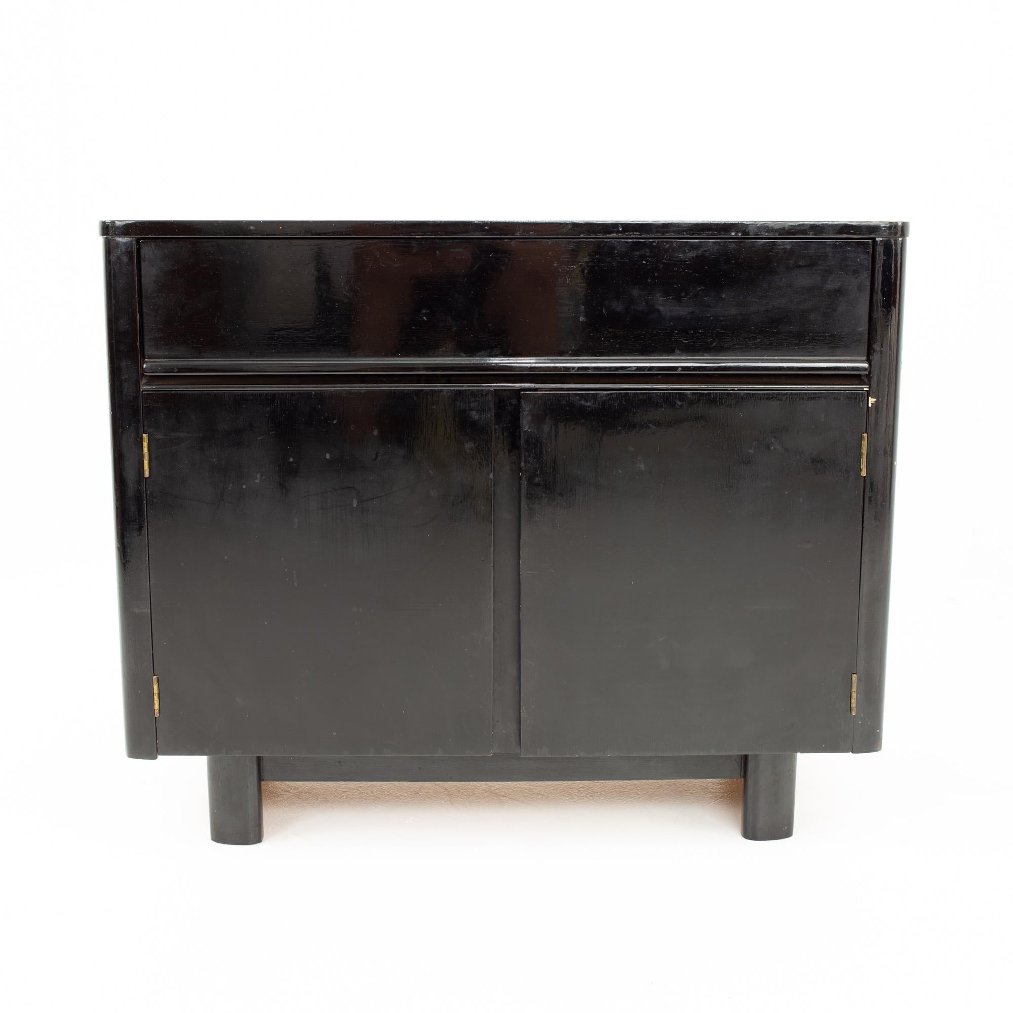 Mid-Century Modern Mid Century Black Lacquer Cabinet