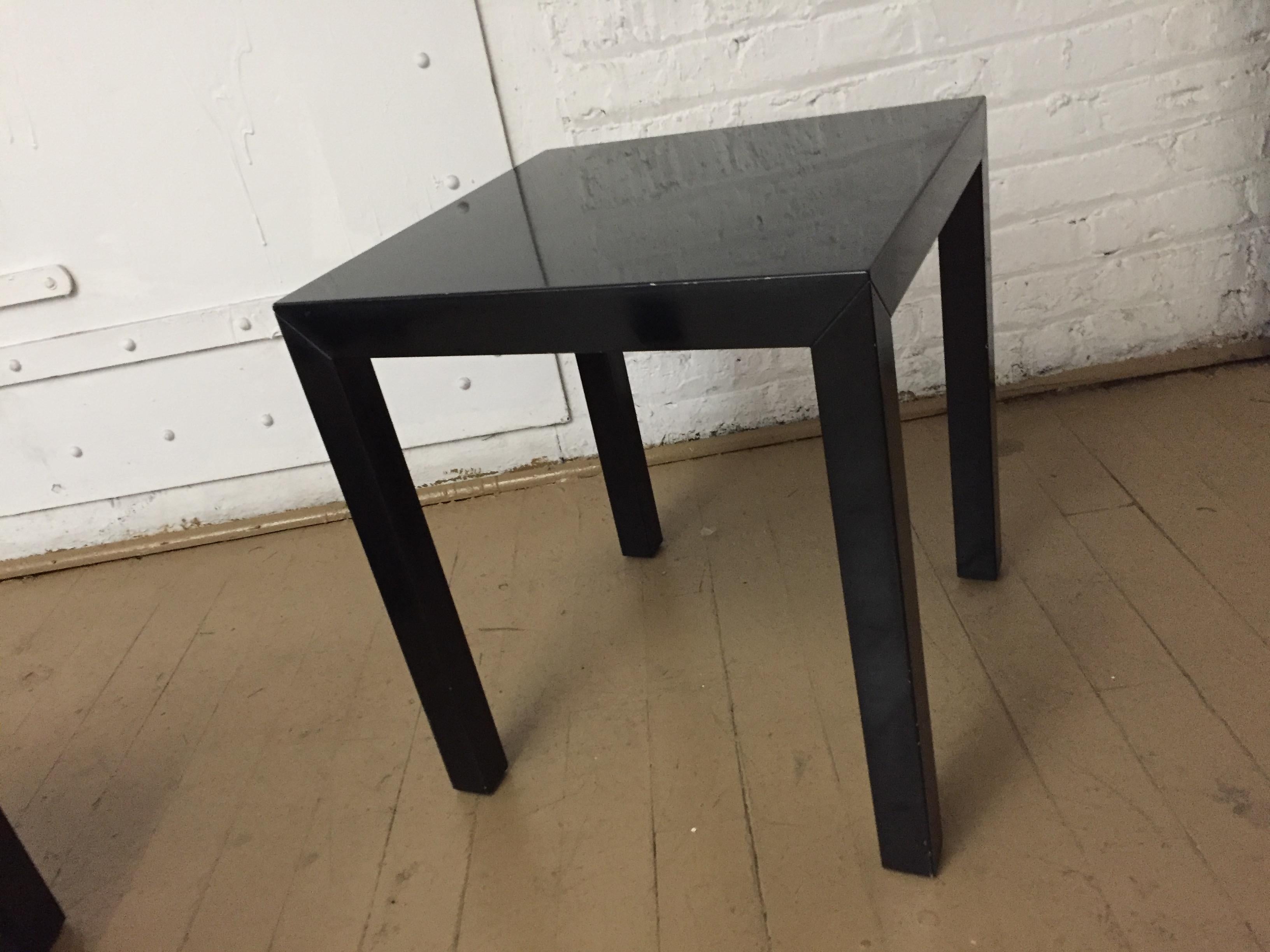 20th Century Mid-century Modern  Black Lacquer Tables / Set of Three For Sale