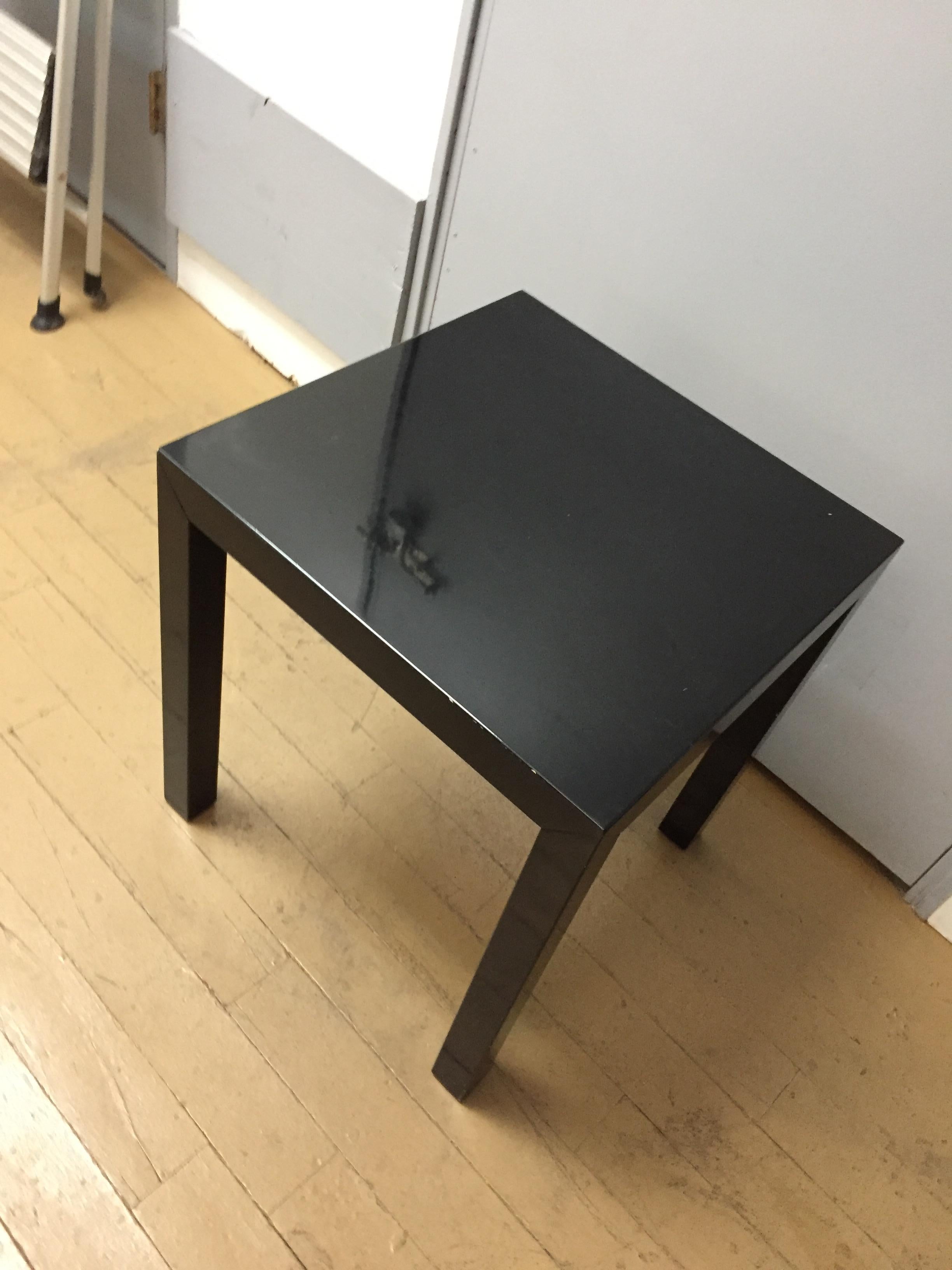 Mid-century Modern  Black Lacquer Tables / Set of Three For Sale 1