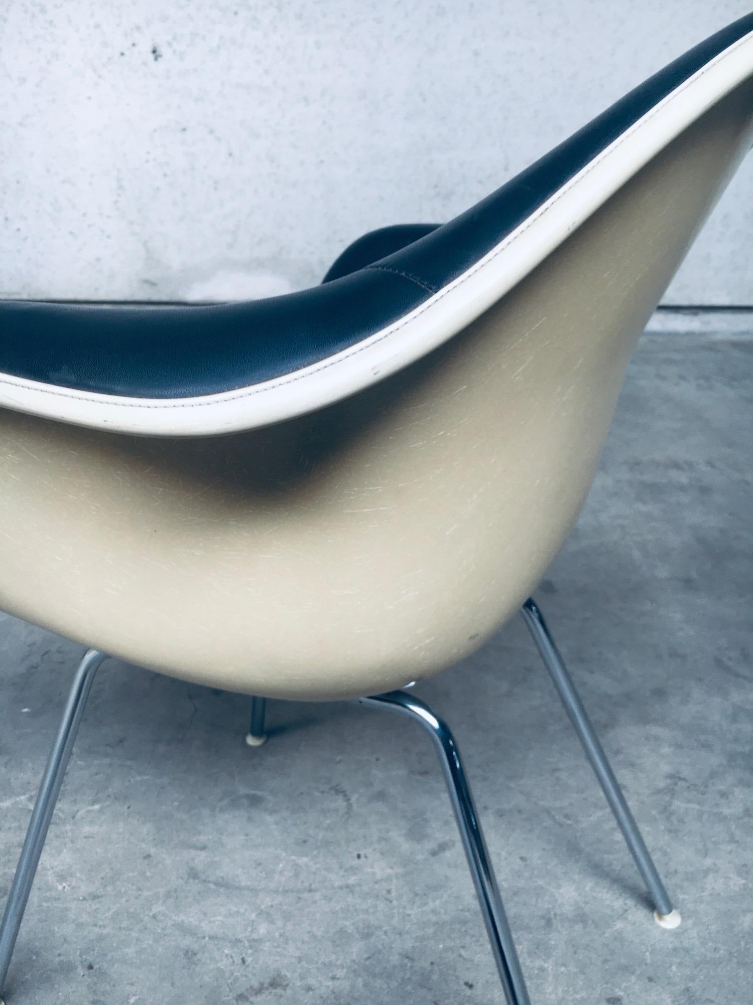 Dax-Sessel aus schwarzem Leder aus der Jahrhundertmitte von Charles & Ray Eames für Herman Miller im Angebot 6