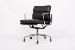 Mid Century Black Leather Office Chair by Eames for Herman Miller