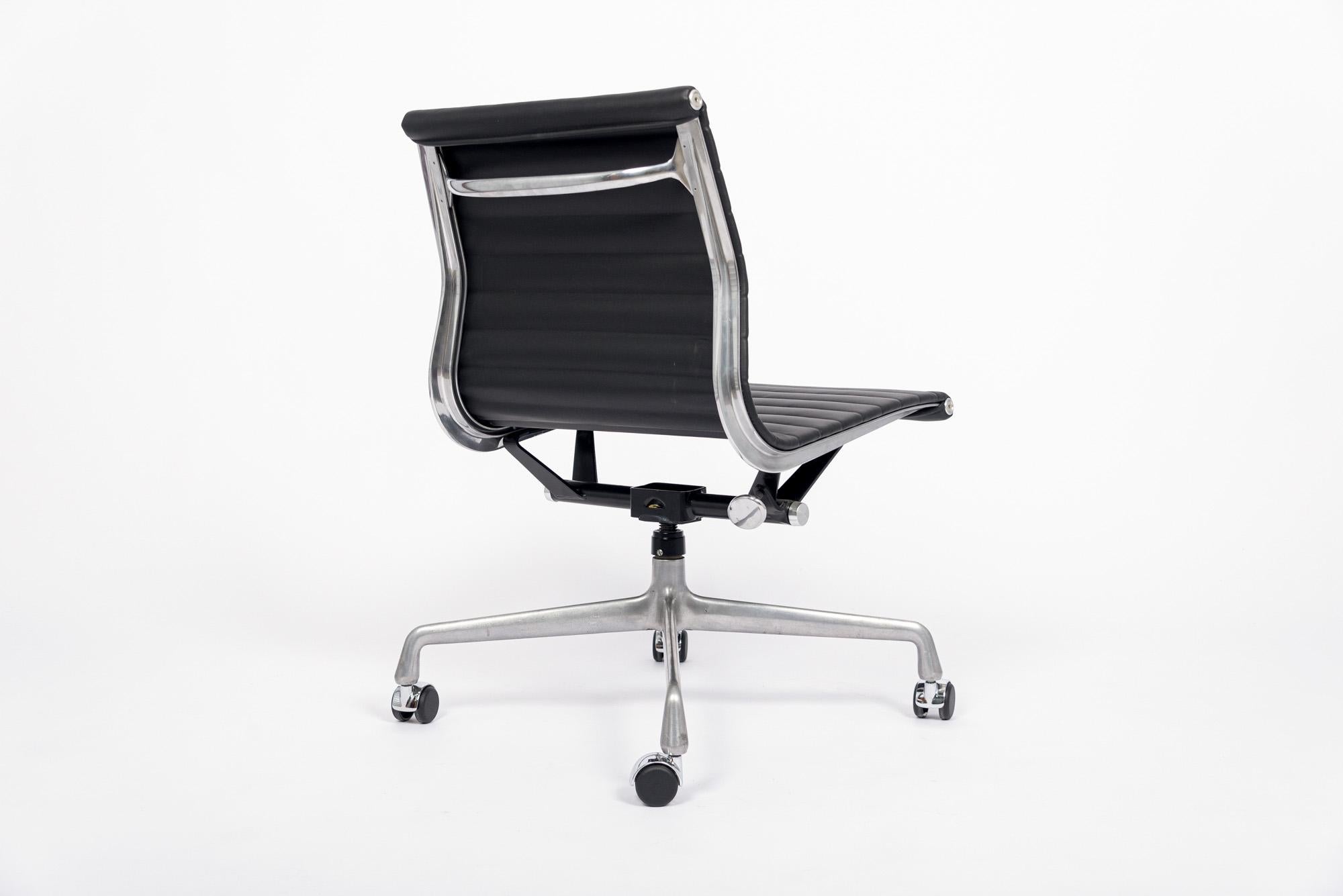 Contemporary Mid Century Black Leather Office Chair by Eames for Herman Miller