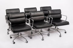 Mid Century Black Leather Office Chairs by Eames for Herman Miller, 2001