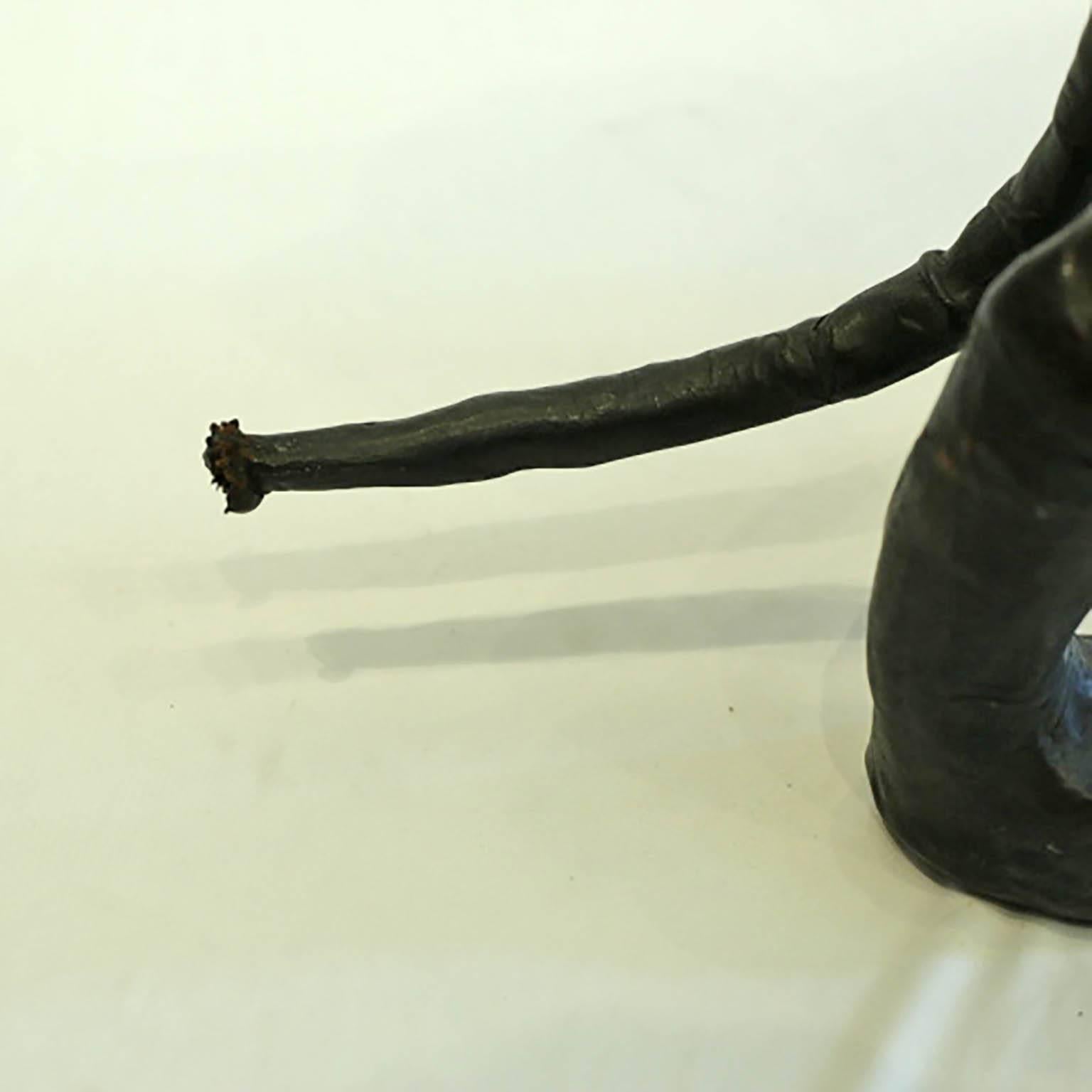 Midcentury Black Leather Panther, circa 1970s 2