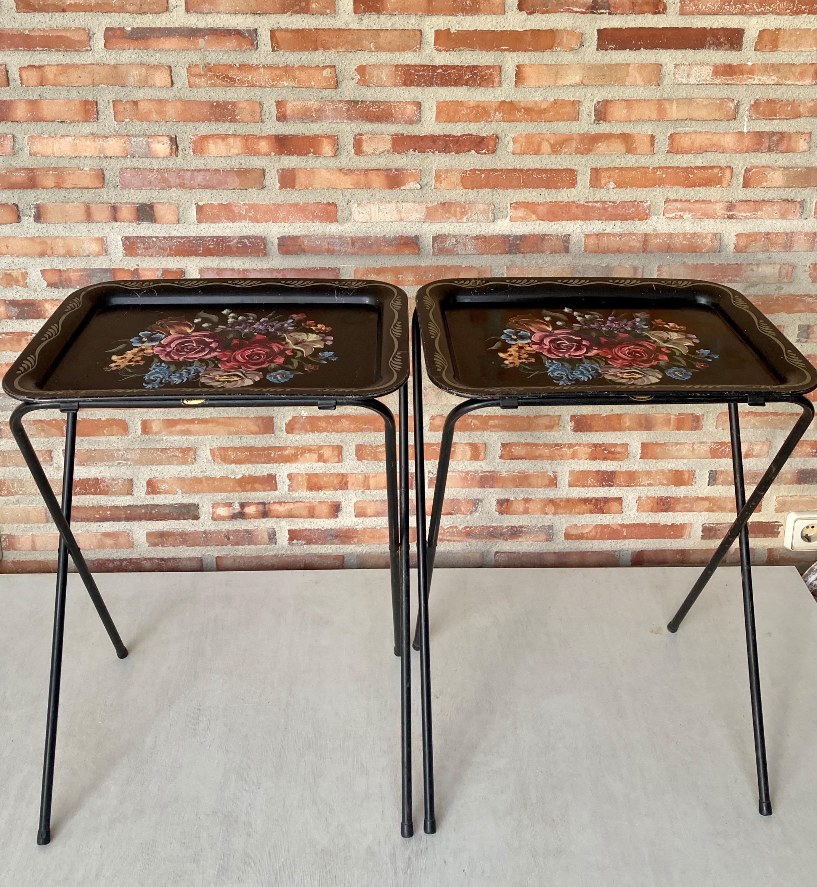 floral tv trays