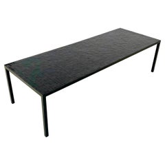 Mid-Century Black Mosaic Coffee Table by Berthold Muller, circa 1960, Germany.
