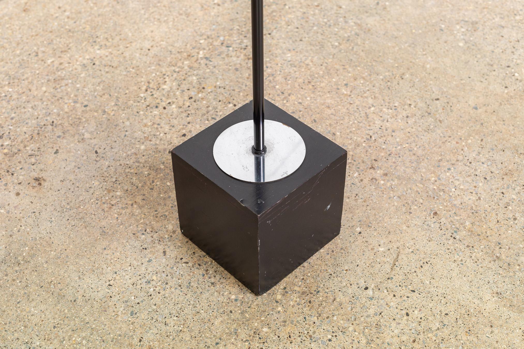 Midcentury Black Orb Articulating Floor Lamp For Sale 1