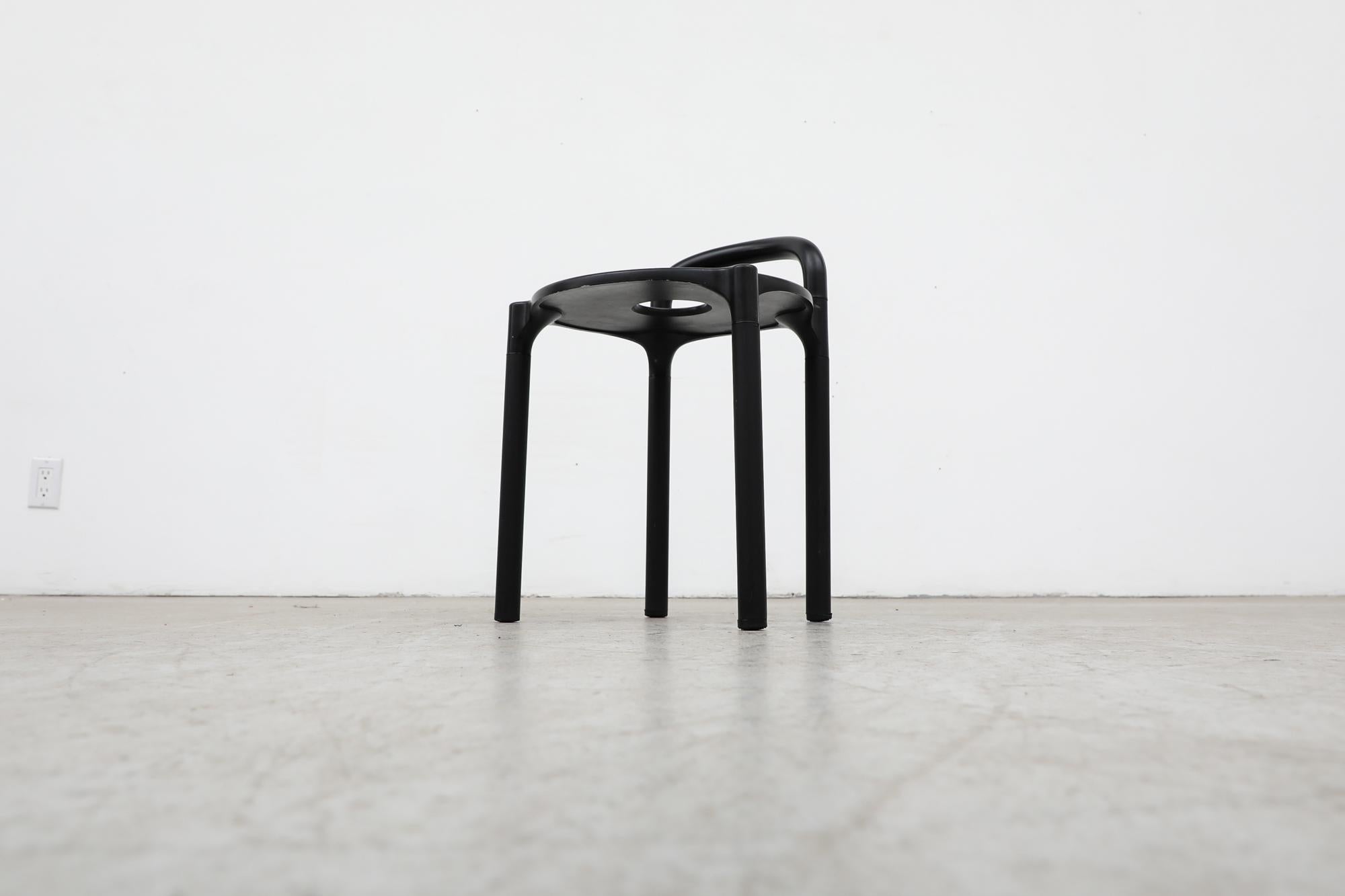 Mid Century Black Polo Chair by Anna Castelli for Kartell, 1970s 3