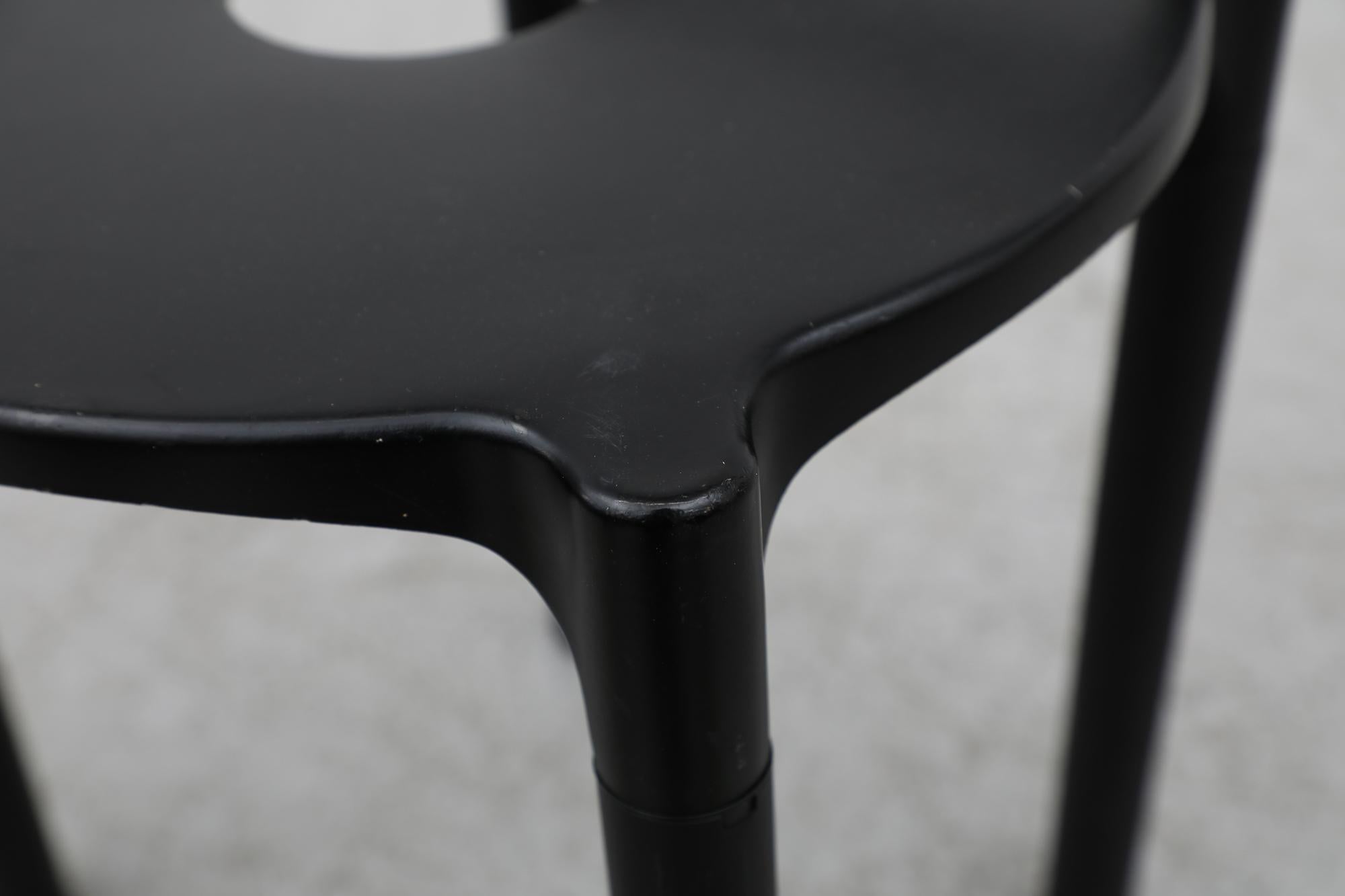Mid Century Black Polo Chair by Anna Castelli for Kartell, 1970s 6