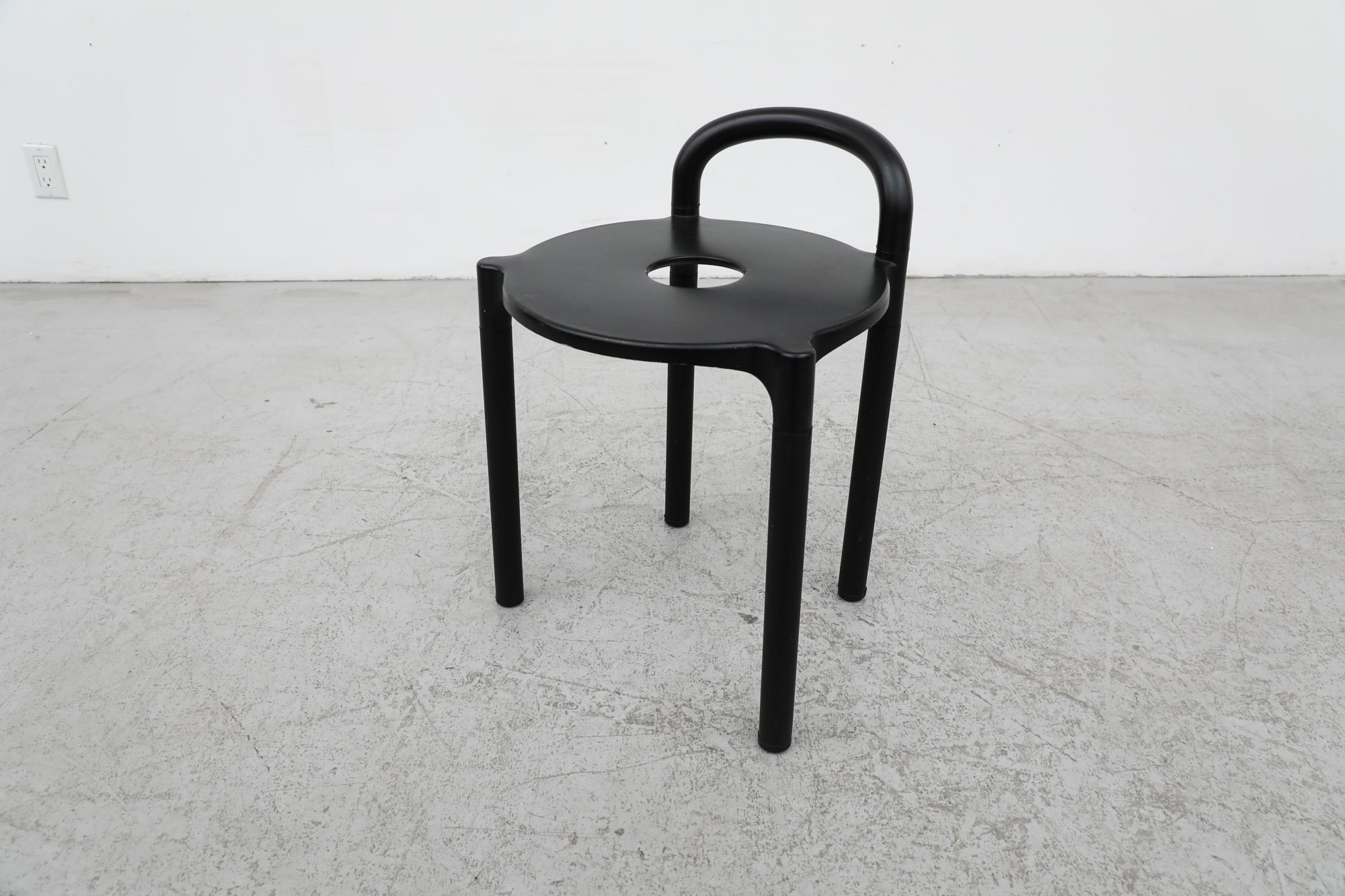 Mid Century Black Polo Chair by Anna Castelli for Kartell, 1970s 10