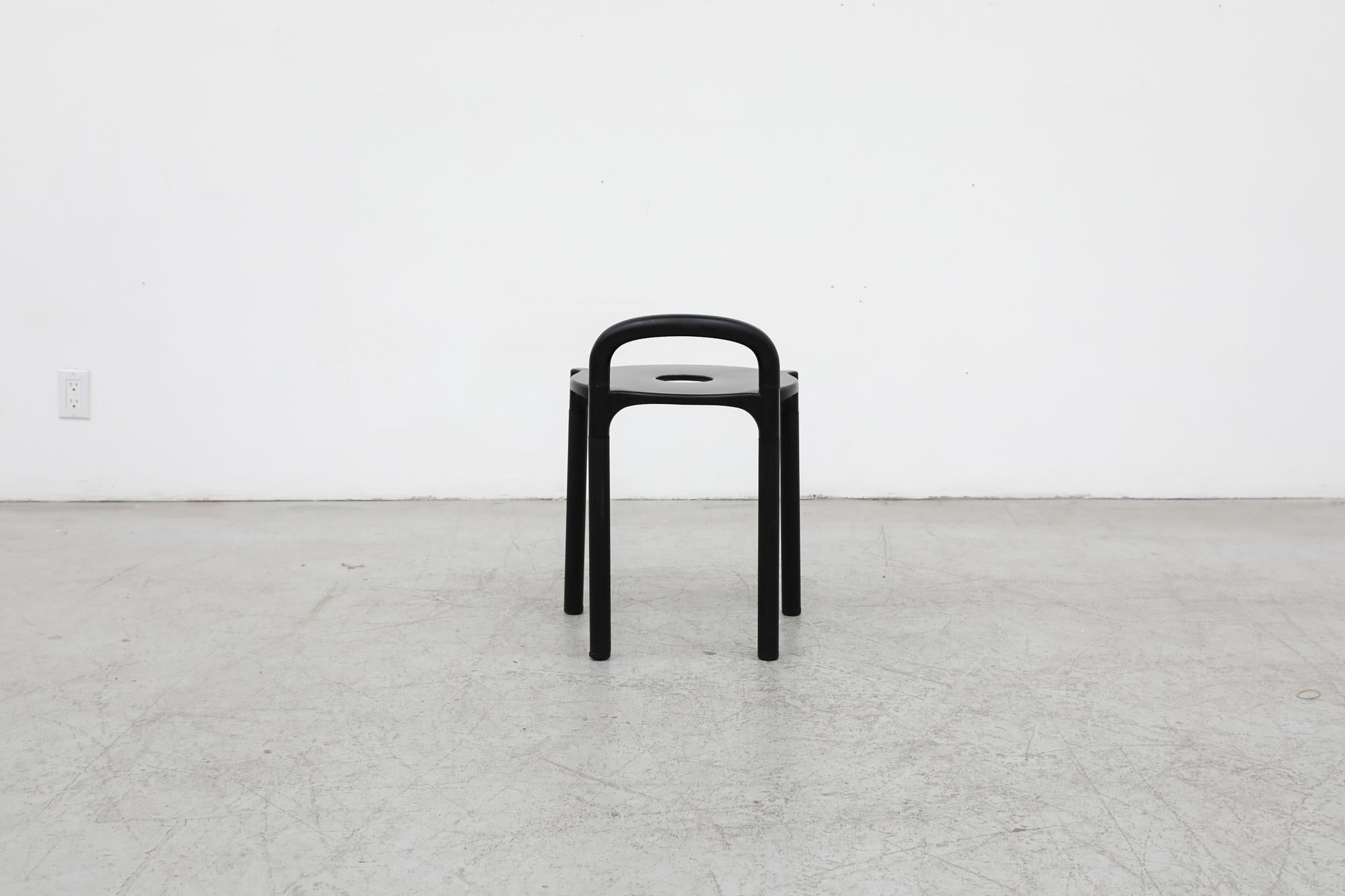 Late 20th Century Mid Century Black Polo Chair by Anna Castelli for Kartell, 1970s