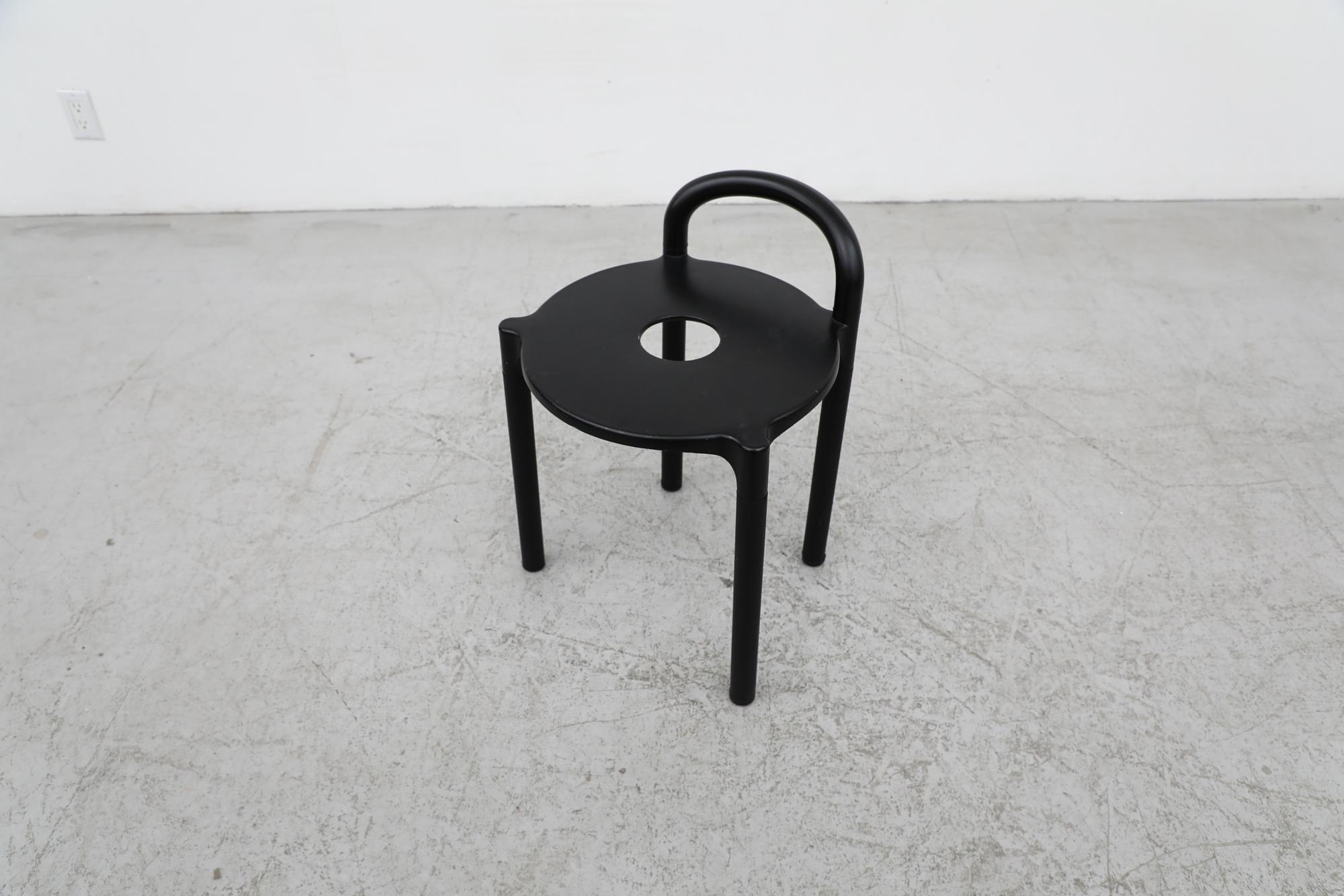 Mid Century Black Polo Chair by Anna Castelli for Kartell, 1970s 2