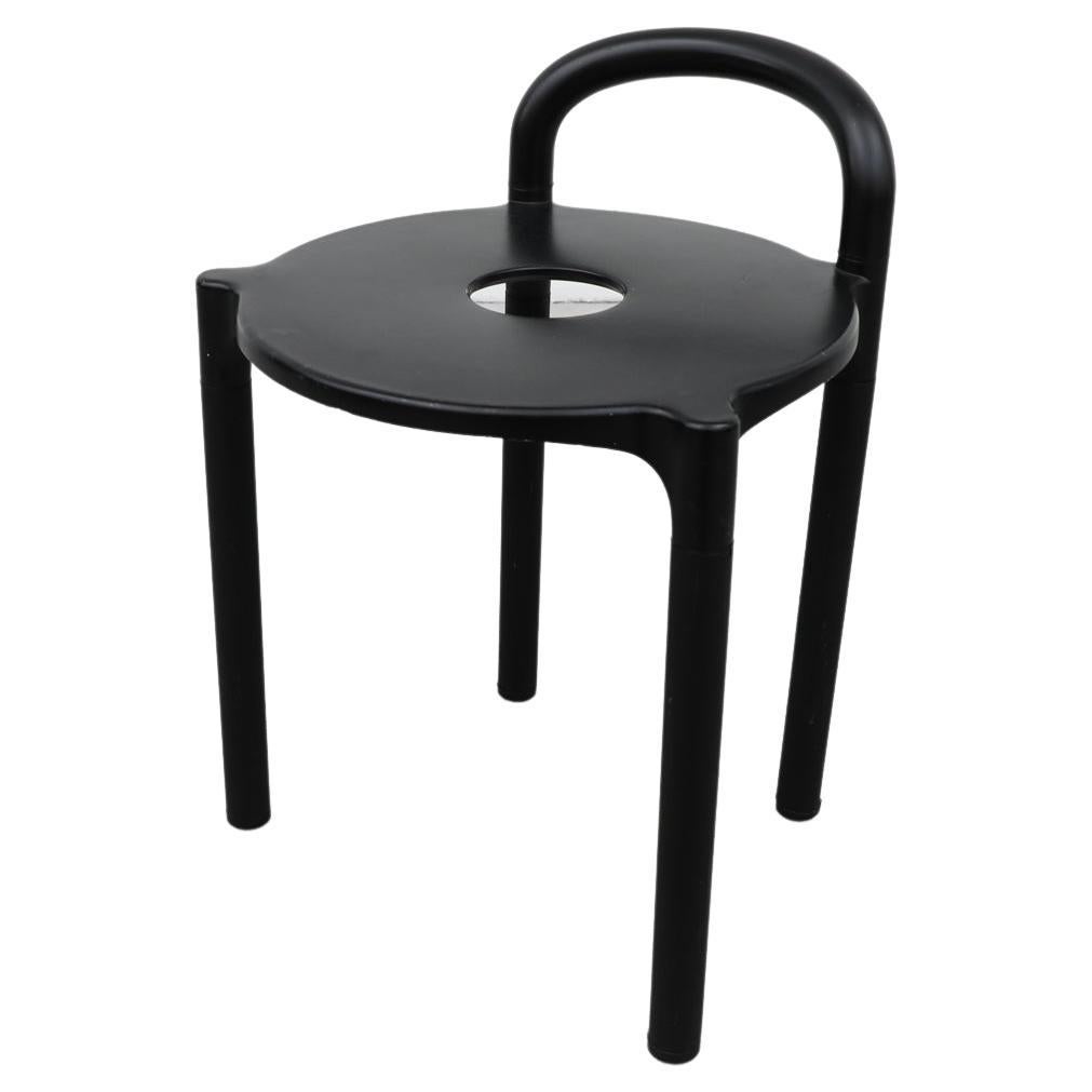 Mid Century Black Polo Chair by Anna Castelli for Kartell, 1970s