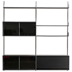 Estantería negra de mediados de siglo 2 de Dieter Rams Vitsoe, Modelo 606, Años 60