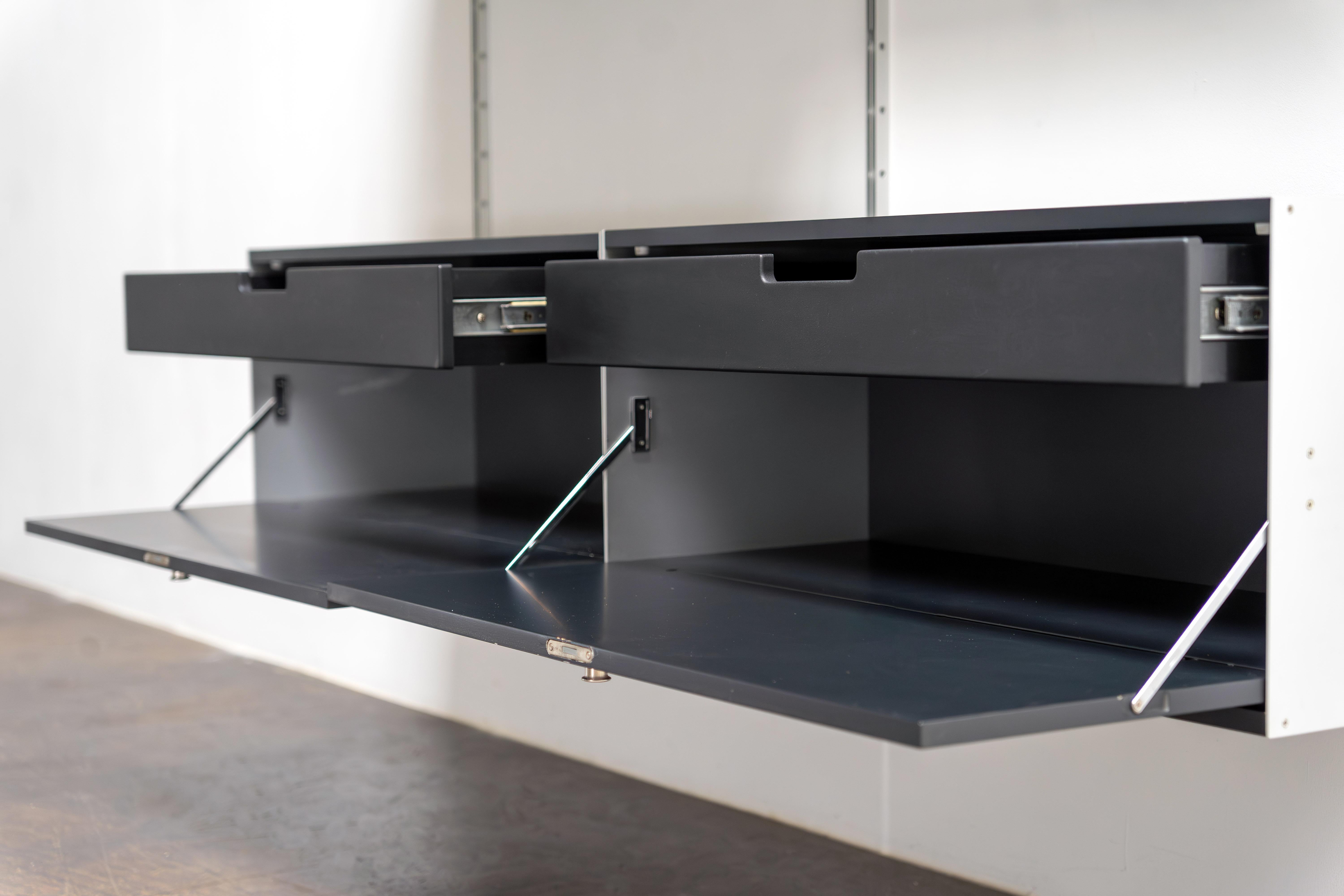 Système d'étagères noires du milieu du siècle par Dieter Rams Vitsoe, Model 606, années 1960 en vente 6