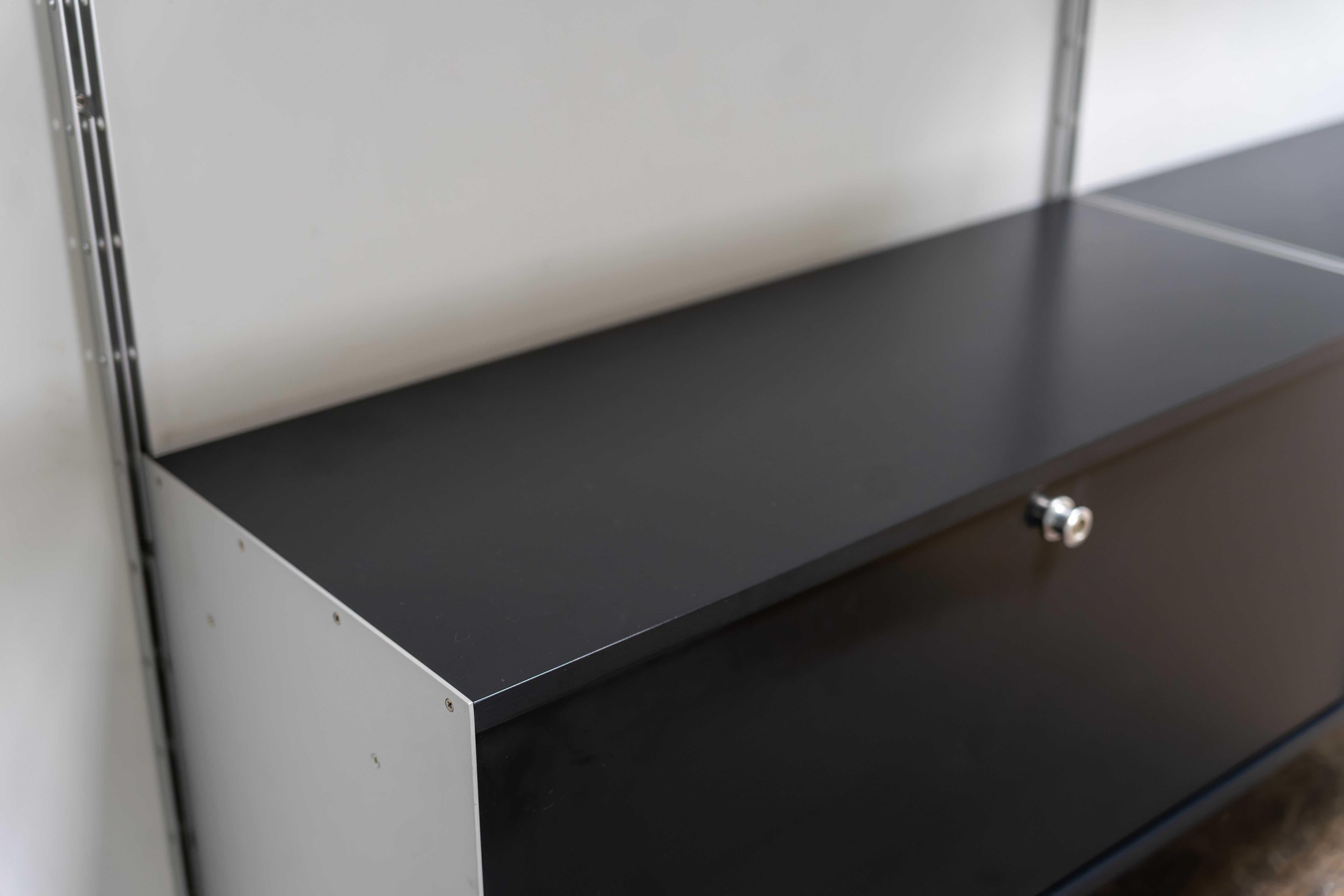 Système d'étagères noires du milieu du siècle par Dieter Rams Vitsoe, Model 606, années 1960 en vente 2