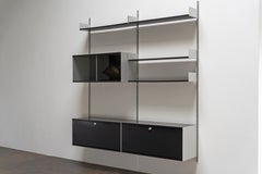 Système d'étagères noires du milieu du siècle par Dieter Rams Vitsoe, Model 606, années 1960