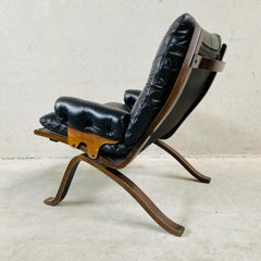 Mid-Century Black Siesta Lounge Chair by Ingmar Relling for Westnofa, Norway 196