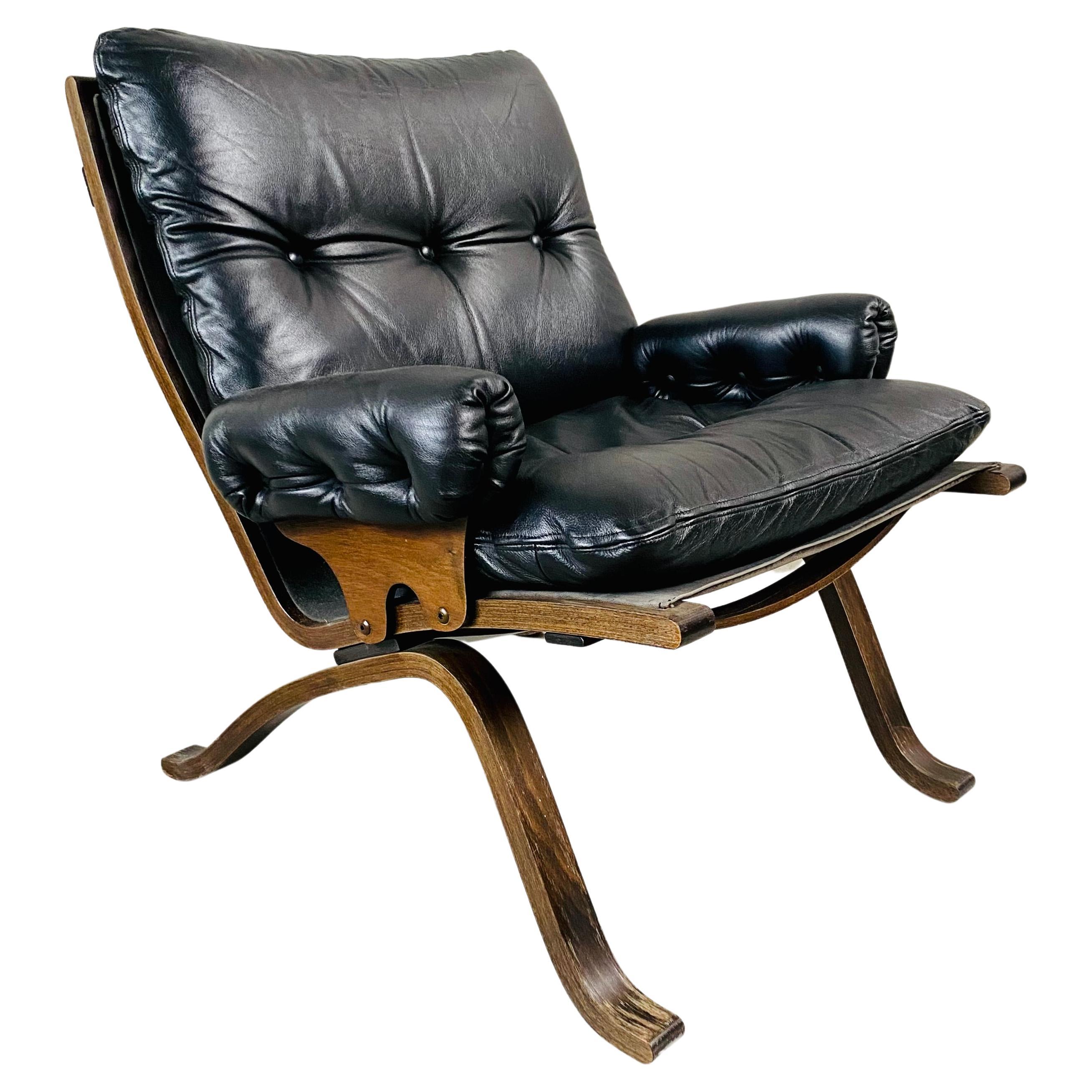 Mid-Century Black Siesta Lounge Chair by Ingmar Relling for Westnofa, Norway 196
