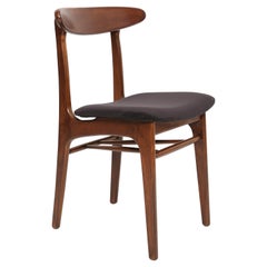 Mid Century Black Velvet Chair, Rajmund Halas, Poland, 1960s