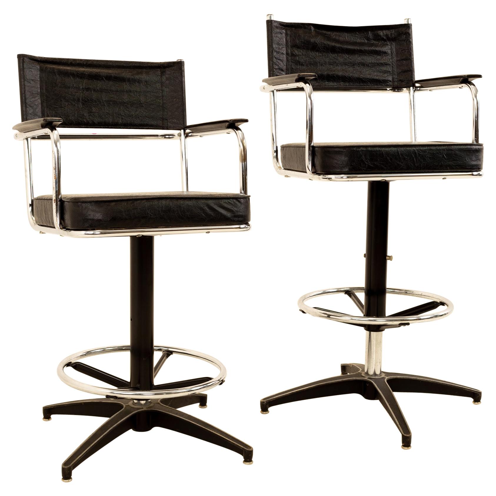 Mid Century Bar Stools at 1stDibs