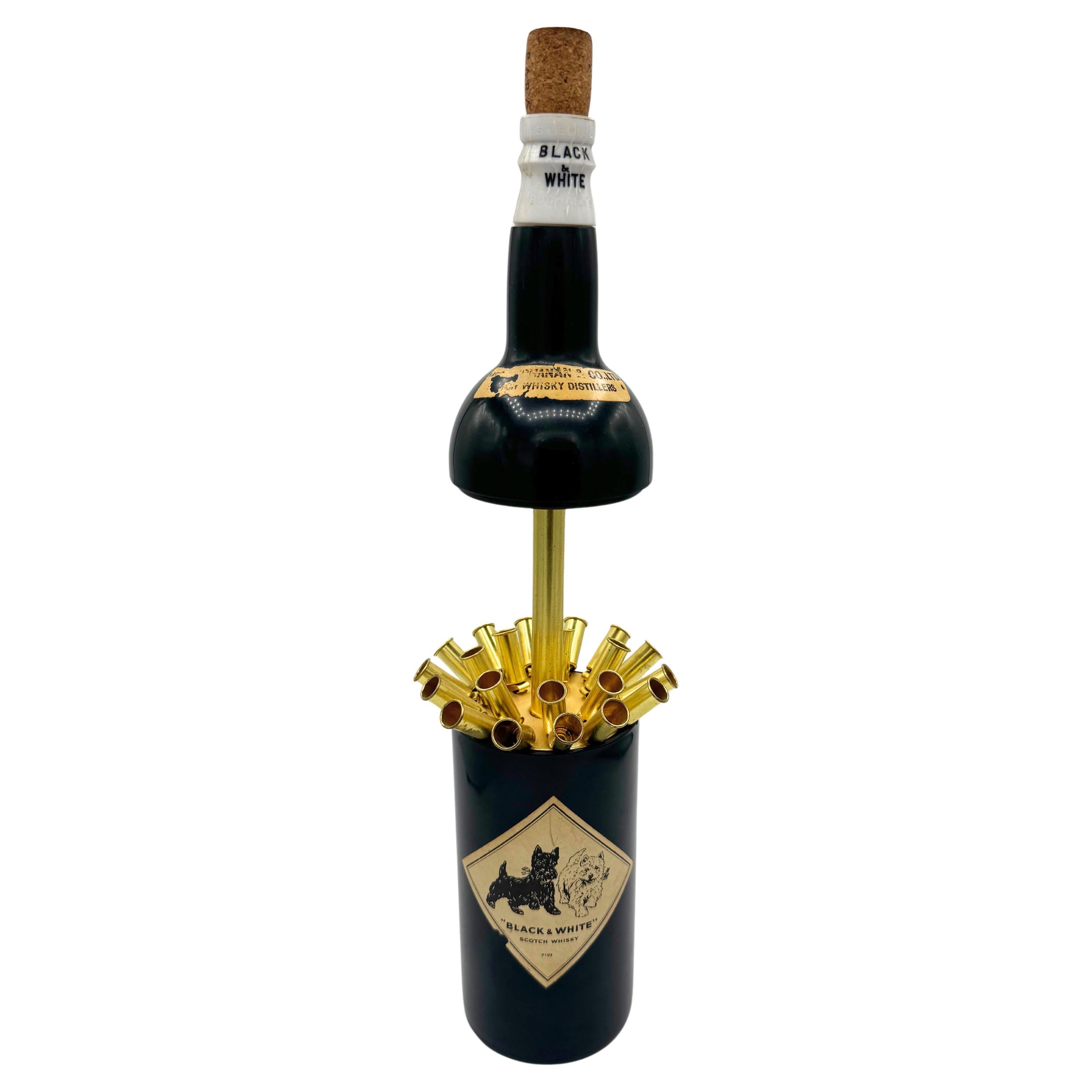 Mid-Century “Black 
White” Whisky Musical Cigarette Novelty Dispenser, 1950s