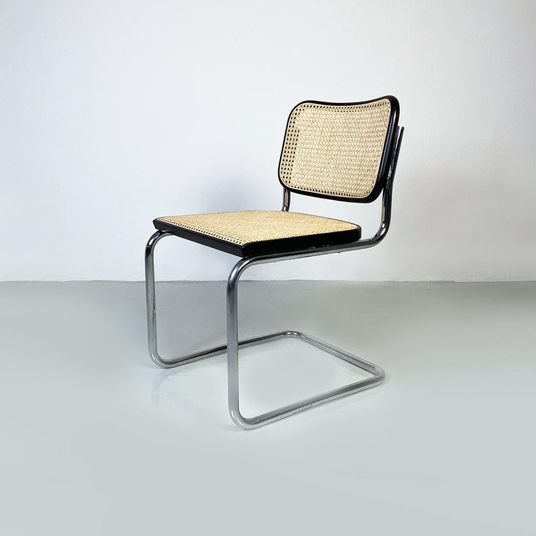 Mid-Century Modern Mid-Century Black Wood and Chrome Cesca Chair by Marcel Breuer for Gavina, 1970s