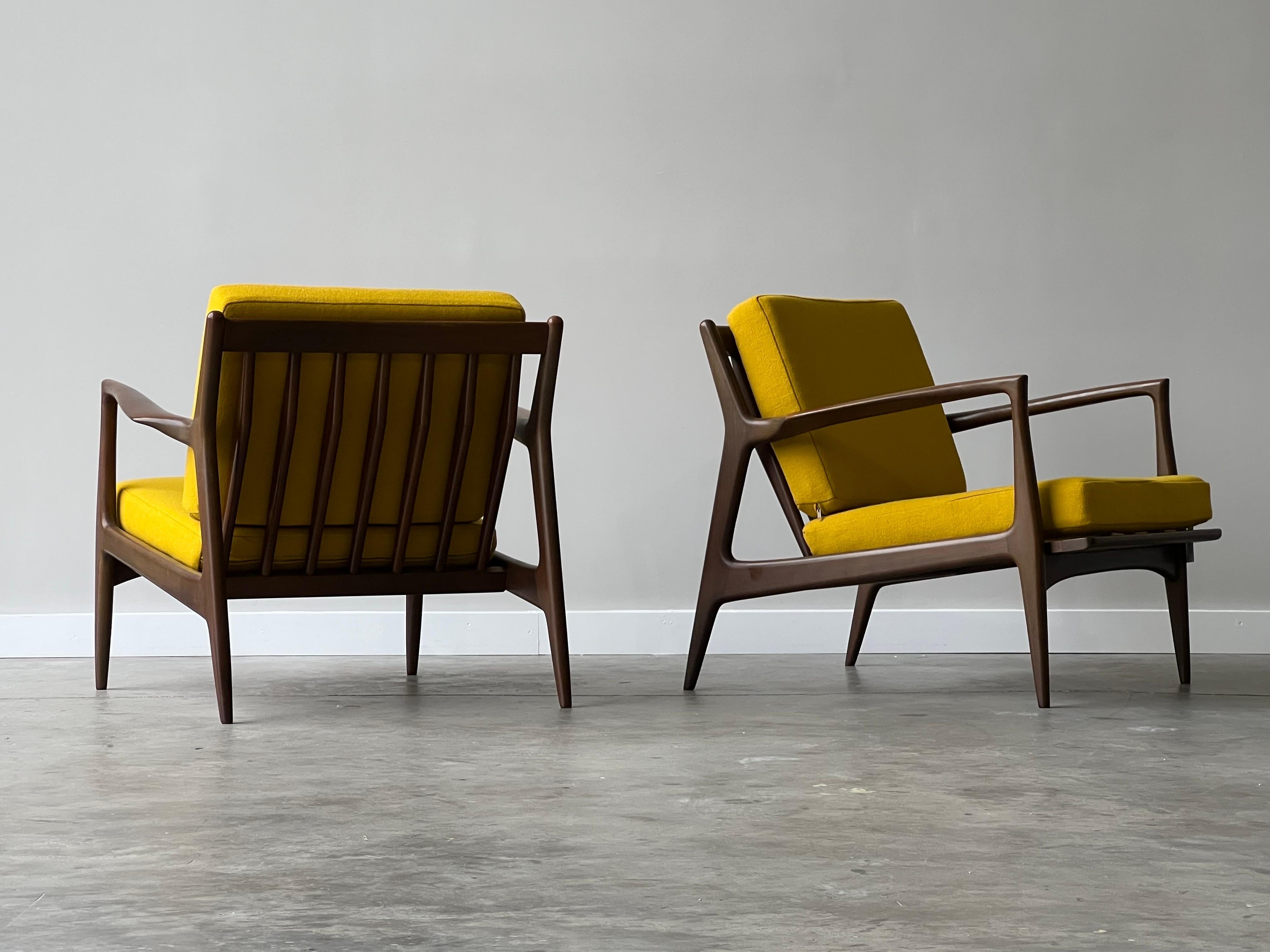 Mid-Century Modern Mid-Century “Blade” Lounges by IB Kofod Larsen for Selig