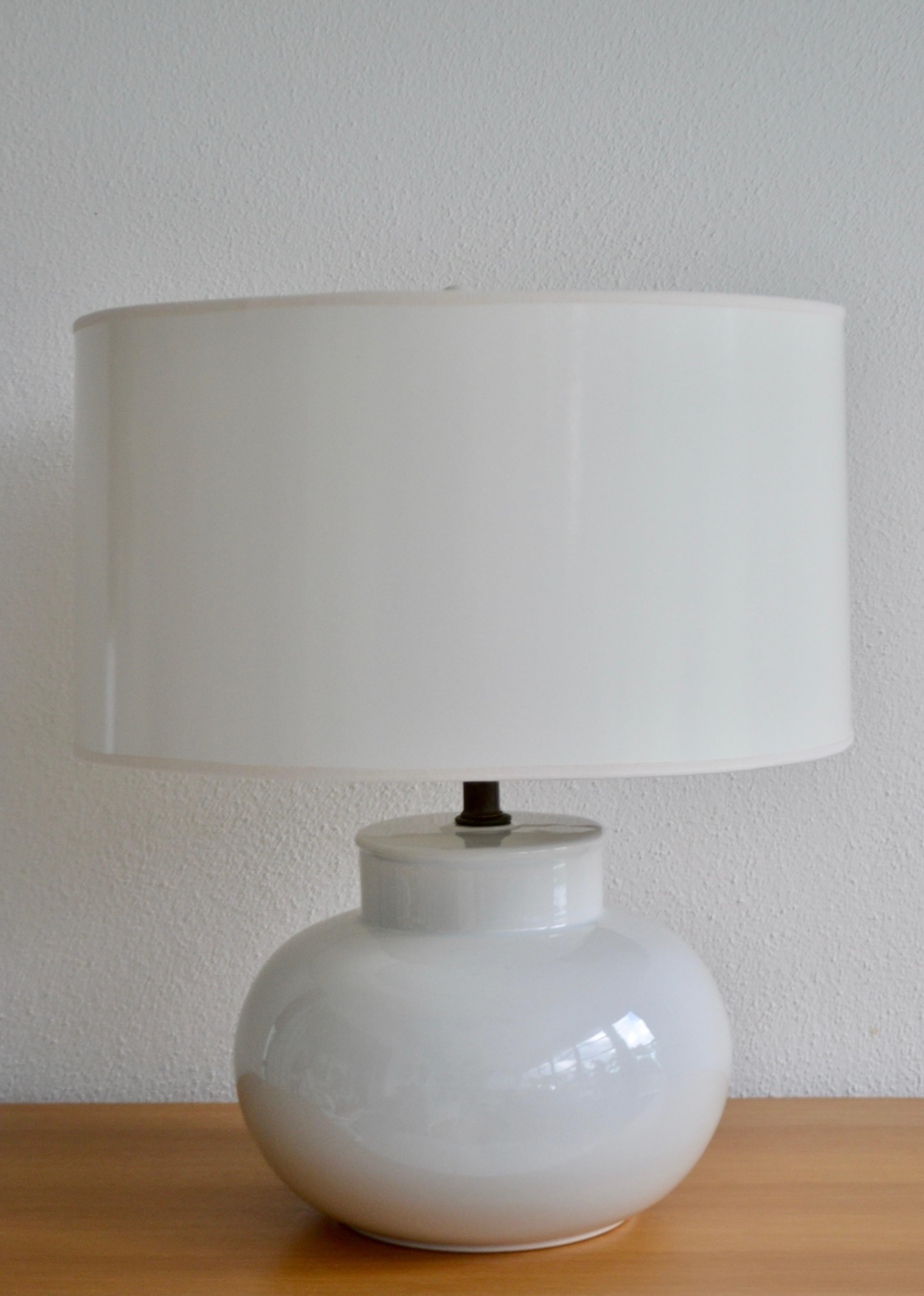 Mid-Century Blanc de Chine Ceramic Gourd Form Table Lamp 2