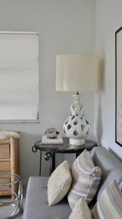 Midcentury Blanc De Chine Crackle Glazed Table Lamp