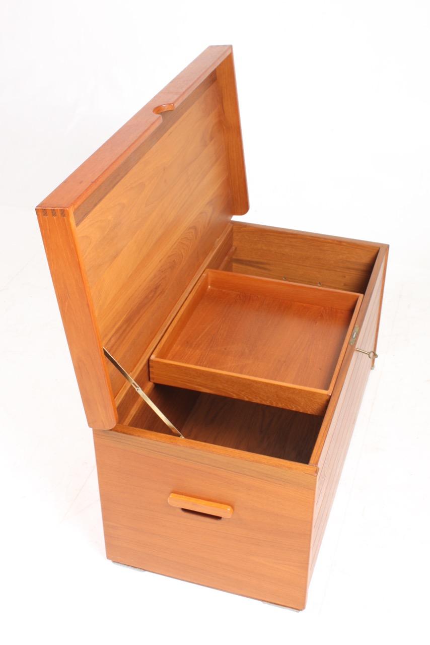 Cassapanca di metà secolo in teak di Kai Kristiasen, design danese in vendita 3