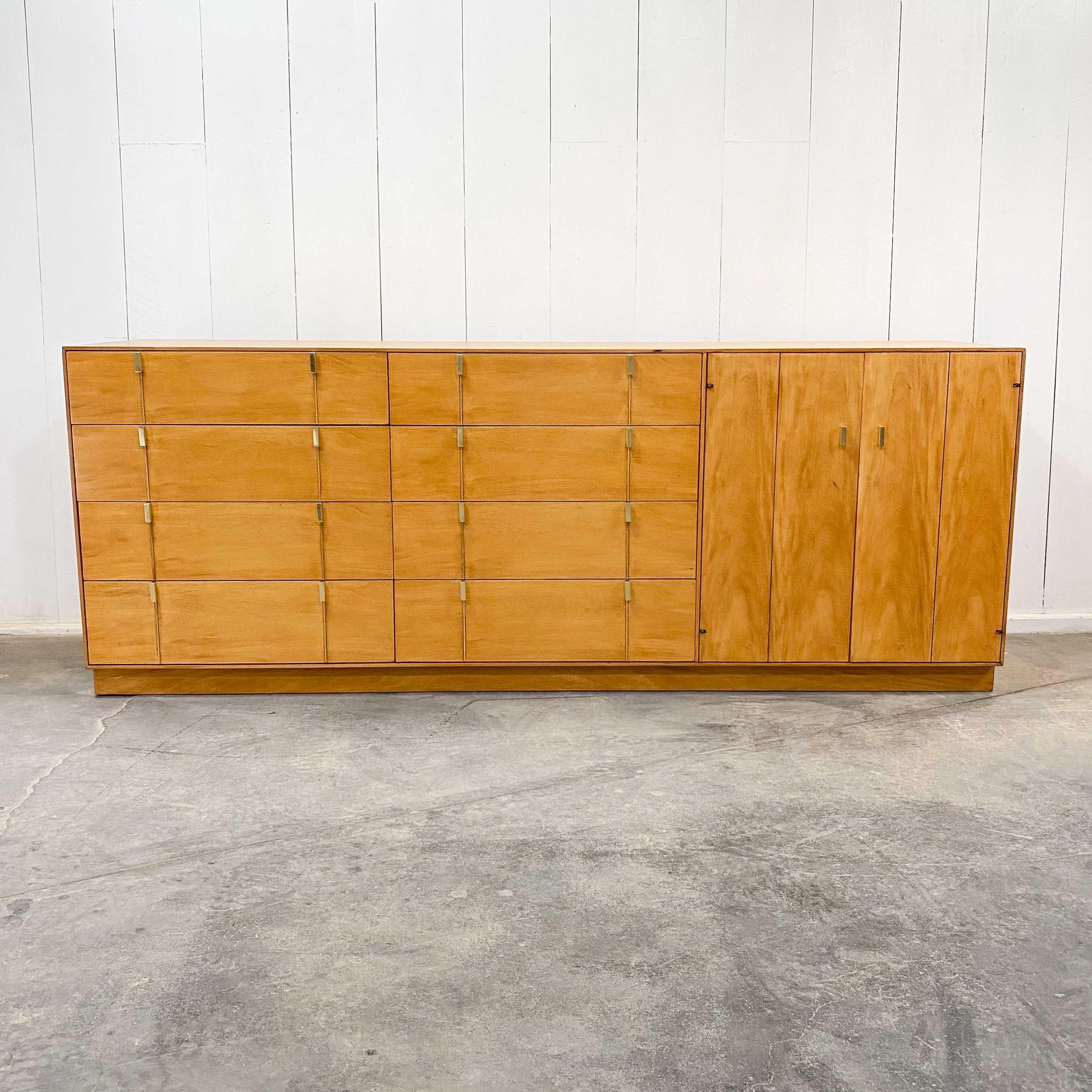 Mid-Century Modern Midcentury Bleached Mahogany Dresser Sideboard Hickory Manufacturing NC, 1983