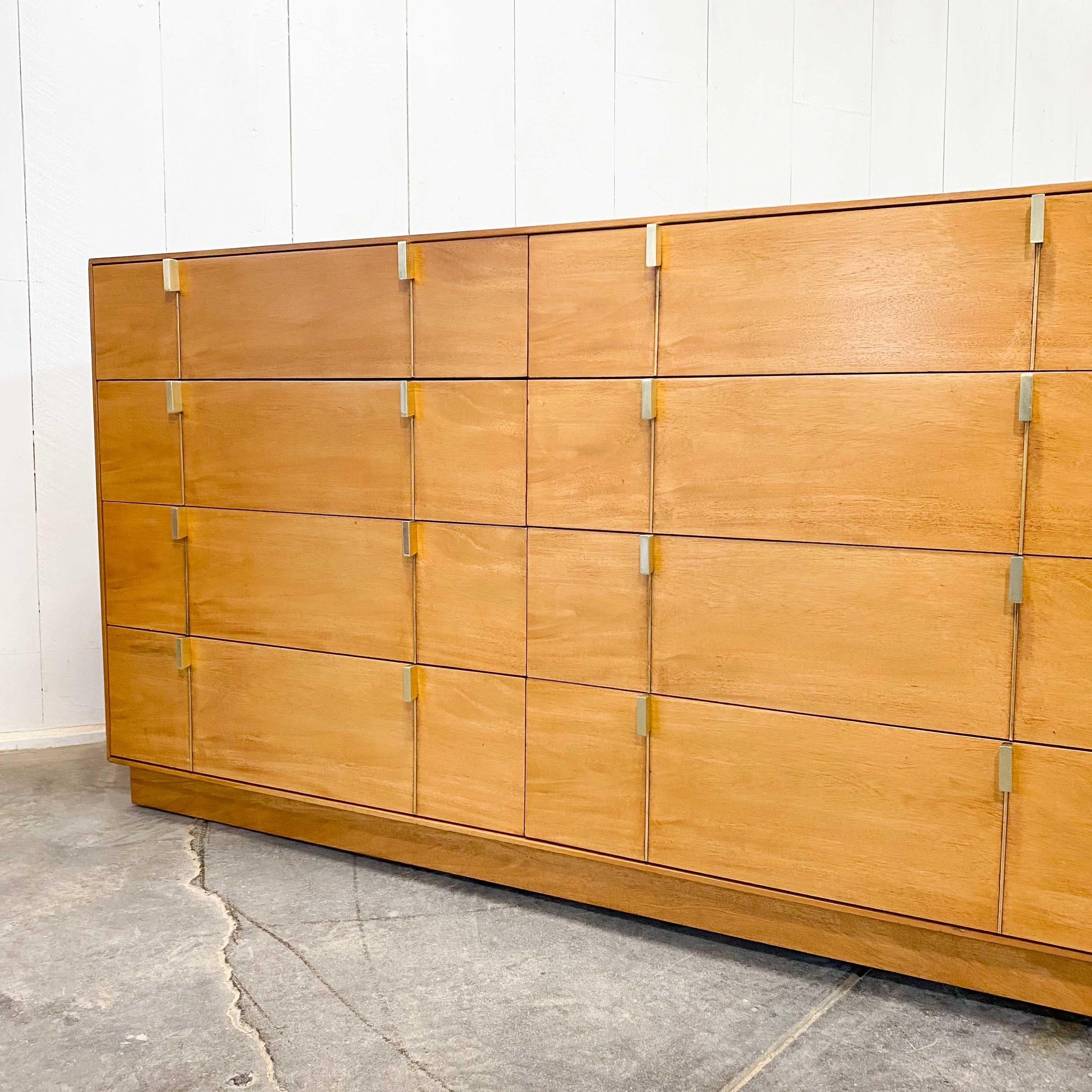 Midcentury Bleached Mahogany Dresser Sideboard Hickory Manufacturing NC, 1983 1